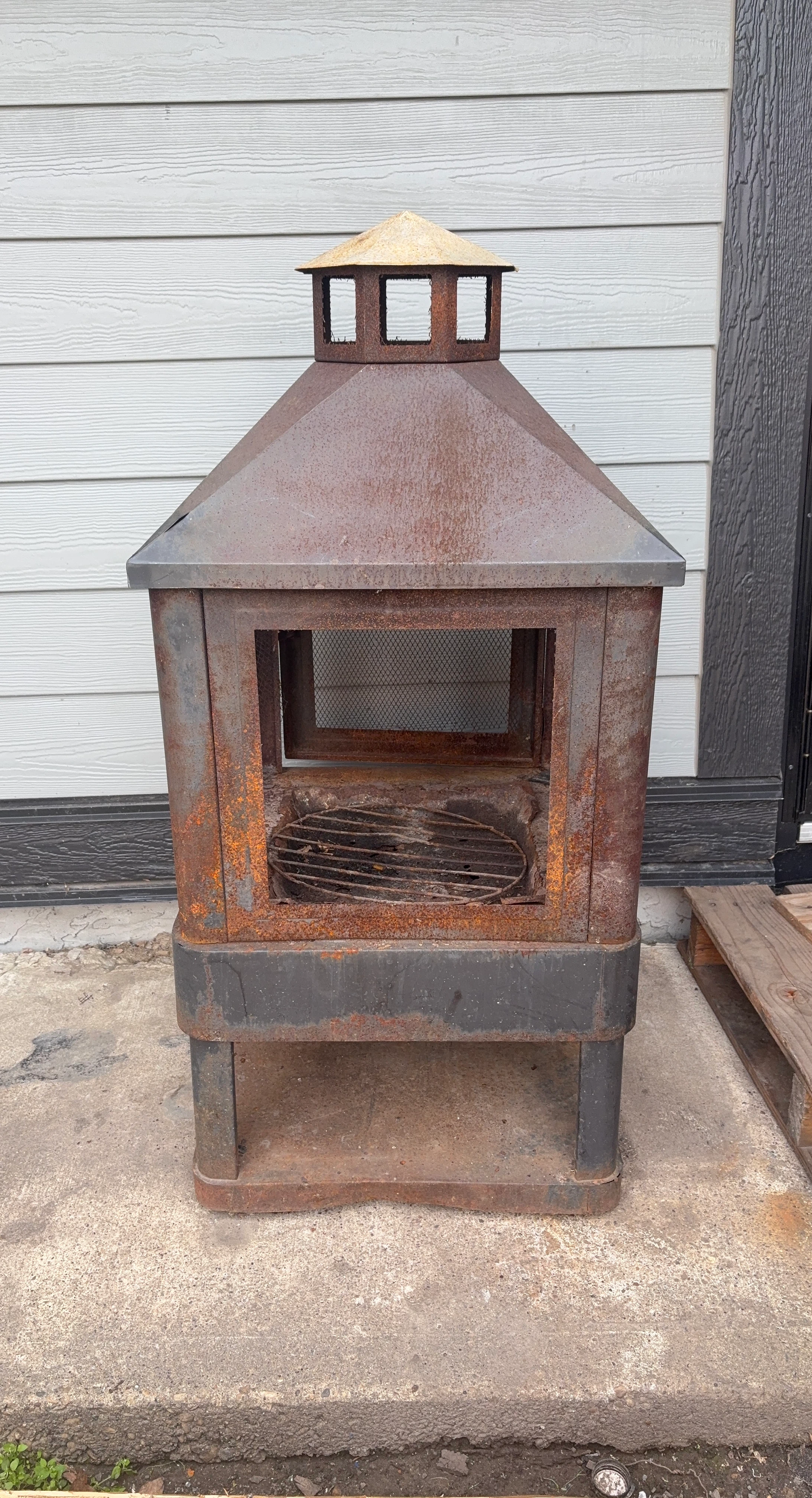 Rusty Outdoor Fireplace