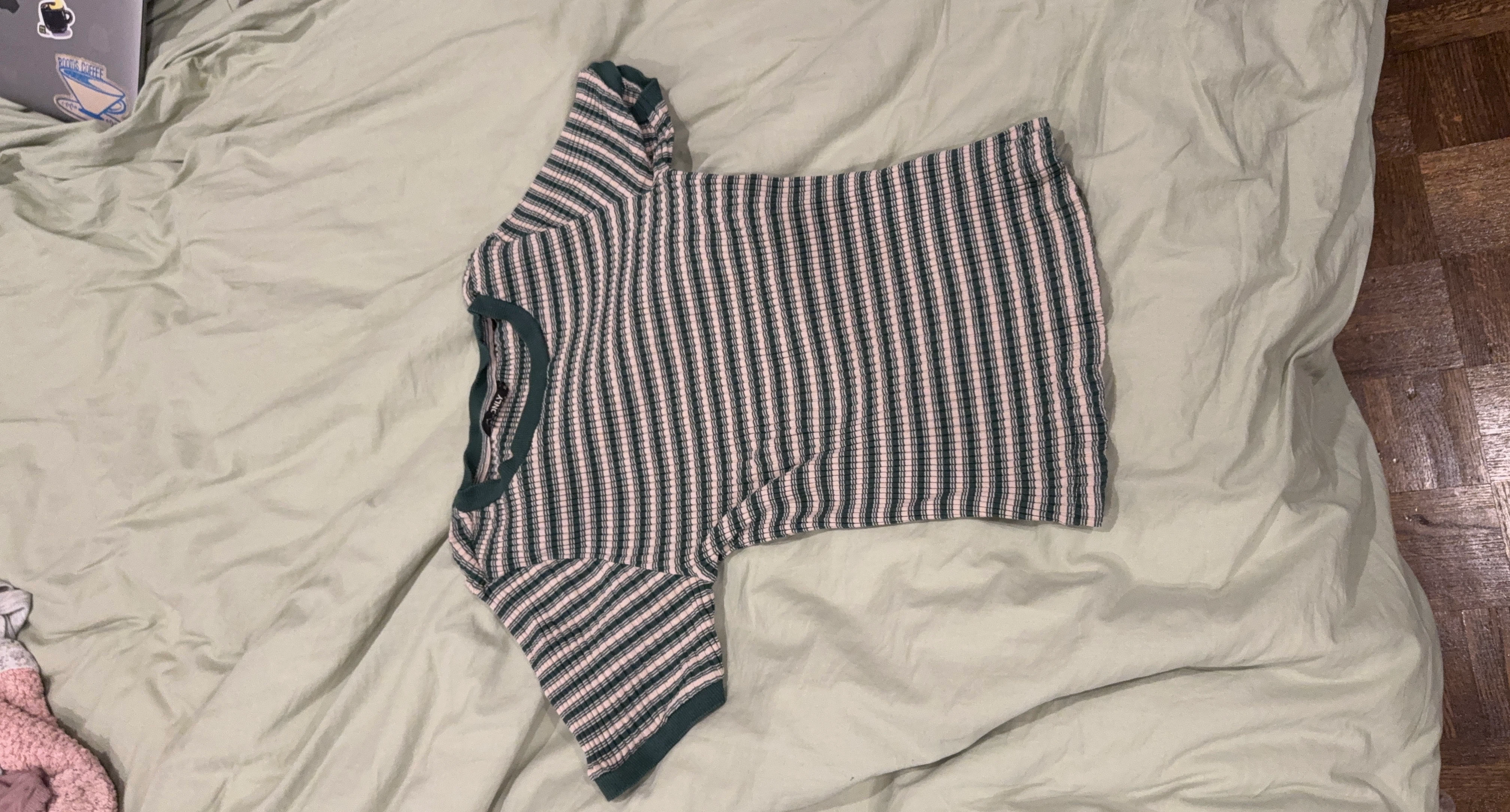 Only striped ribbed crop top