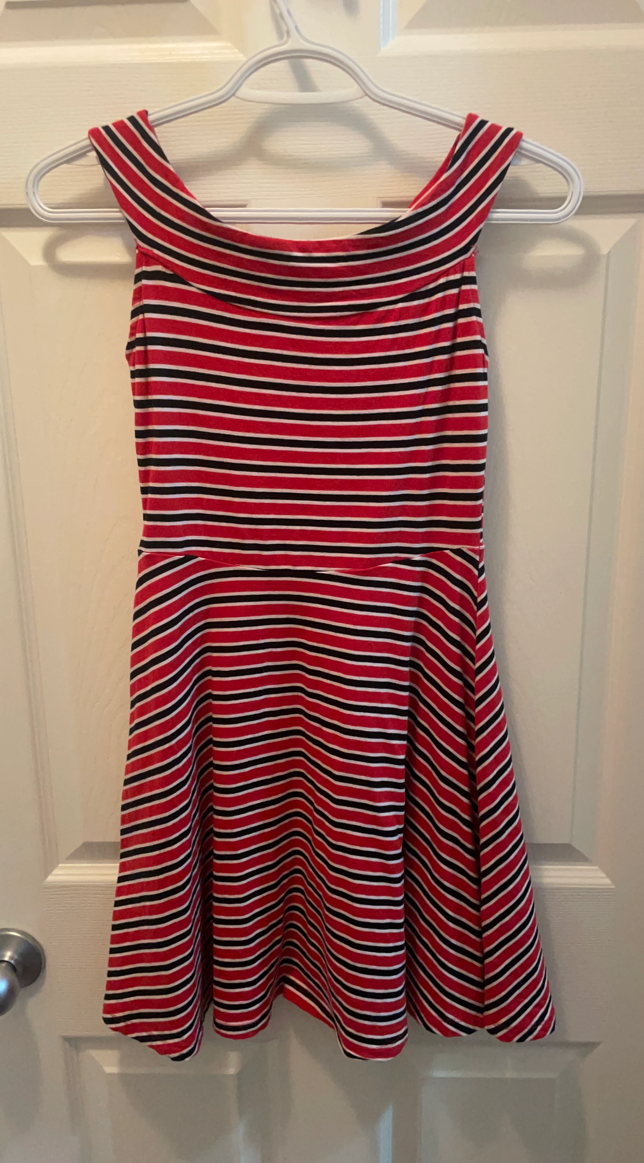Striped Fit and Flare Dress