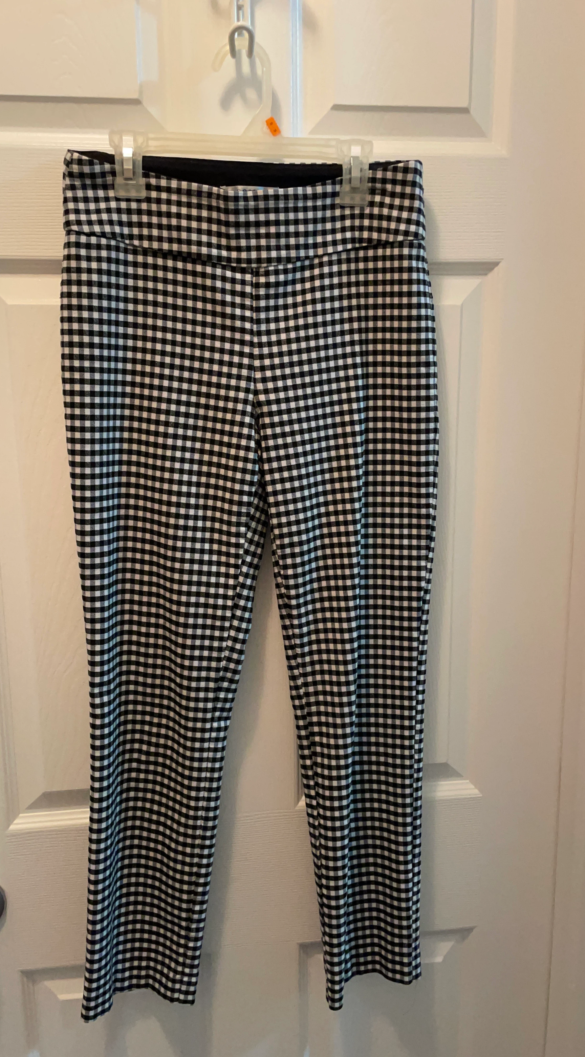 Black and White Gingham Pants - Size 6