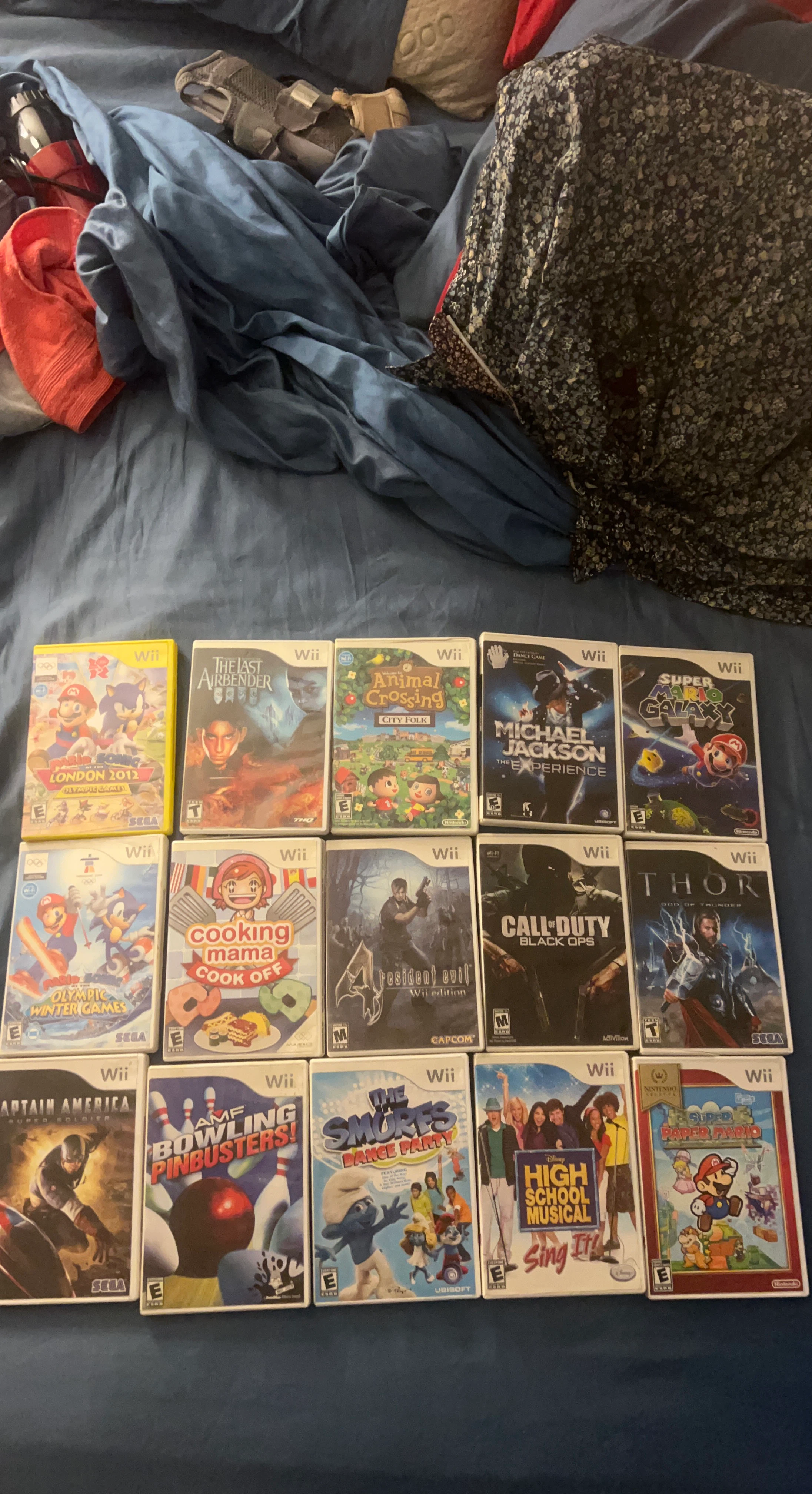 Wii Games Lot: Mario, Sonic, Animal Crossing, Thor, and More!