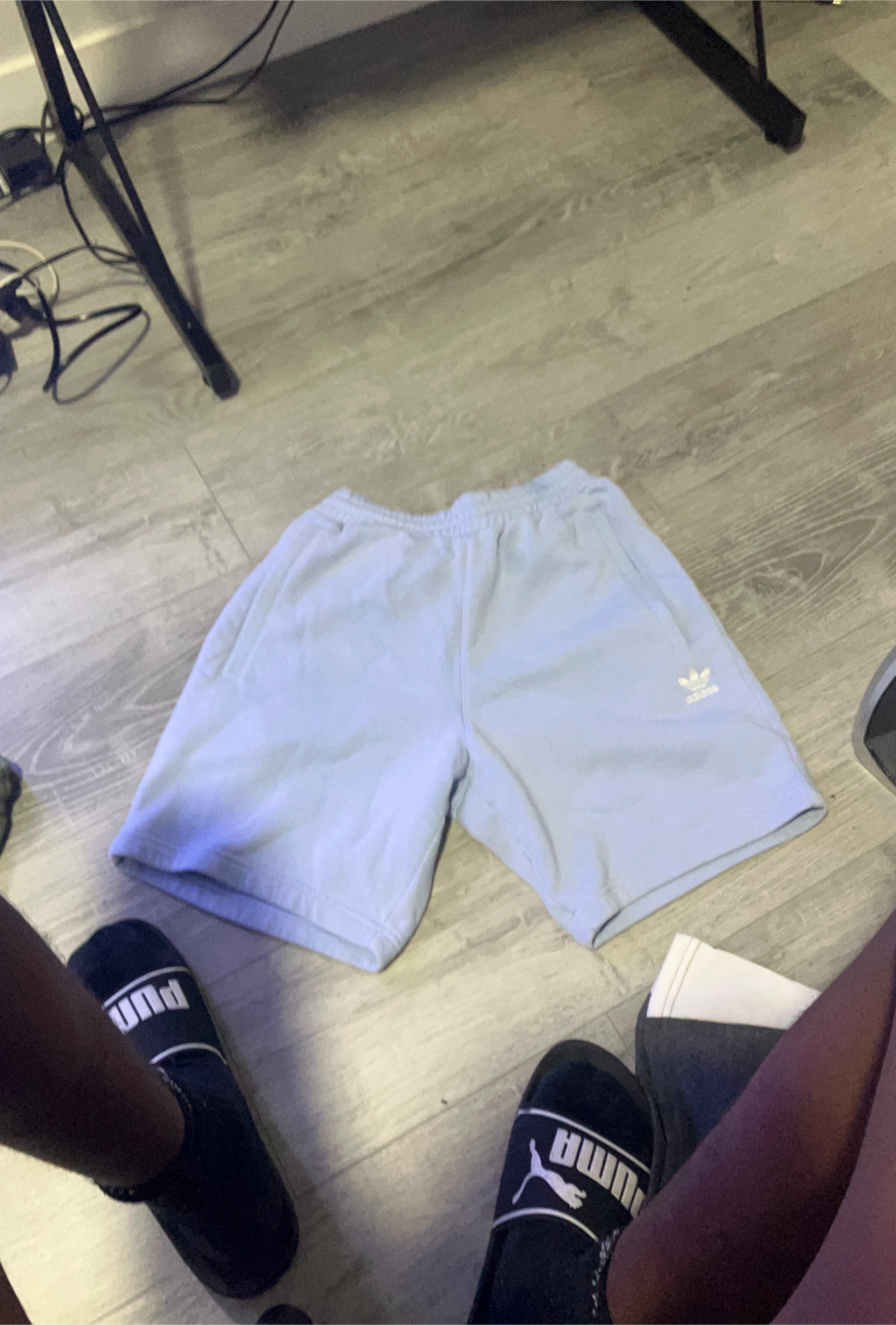 Adidas Light Blue Sweat Shorts