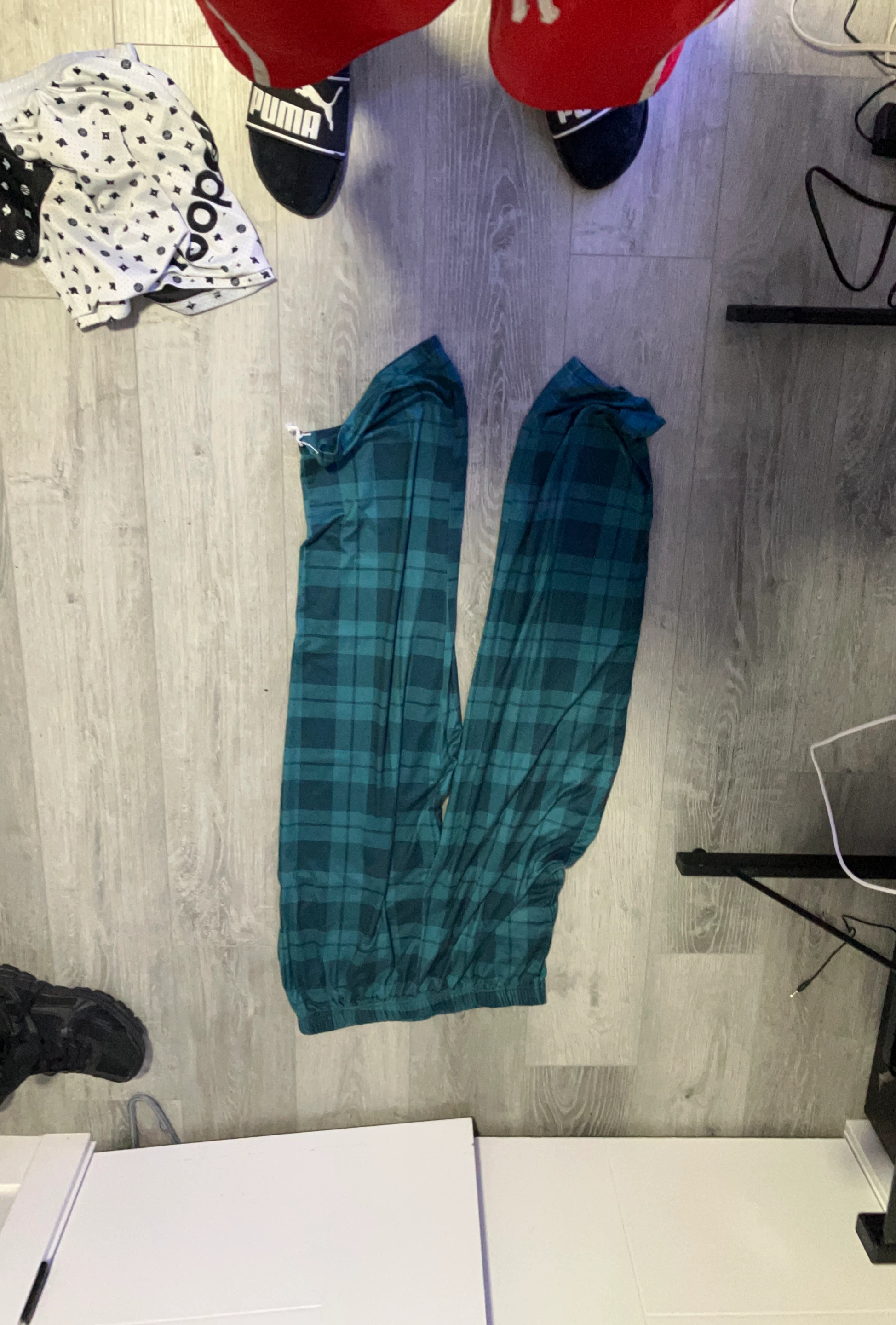 Green Plaid Lounge Pants