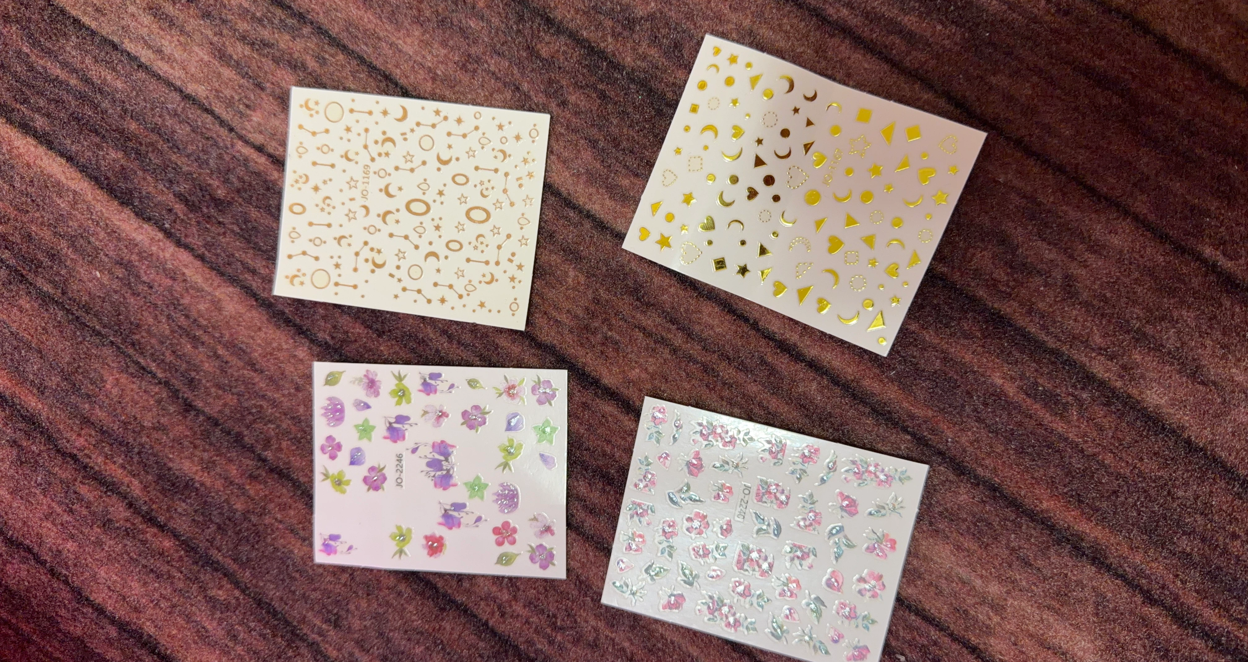 Nail Art Stickers - Celestial and Floral Designs