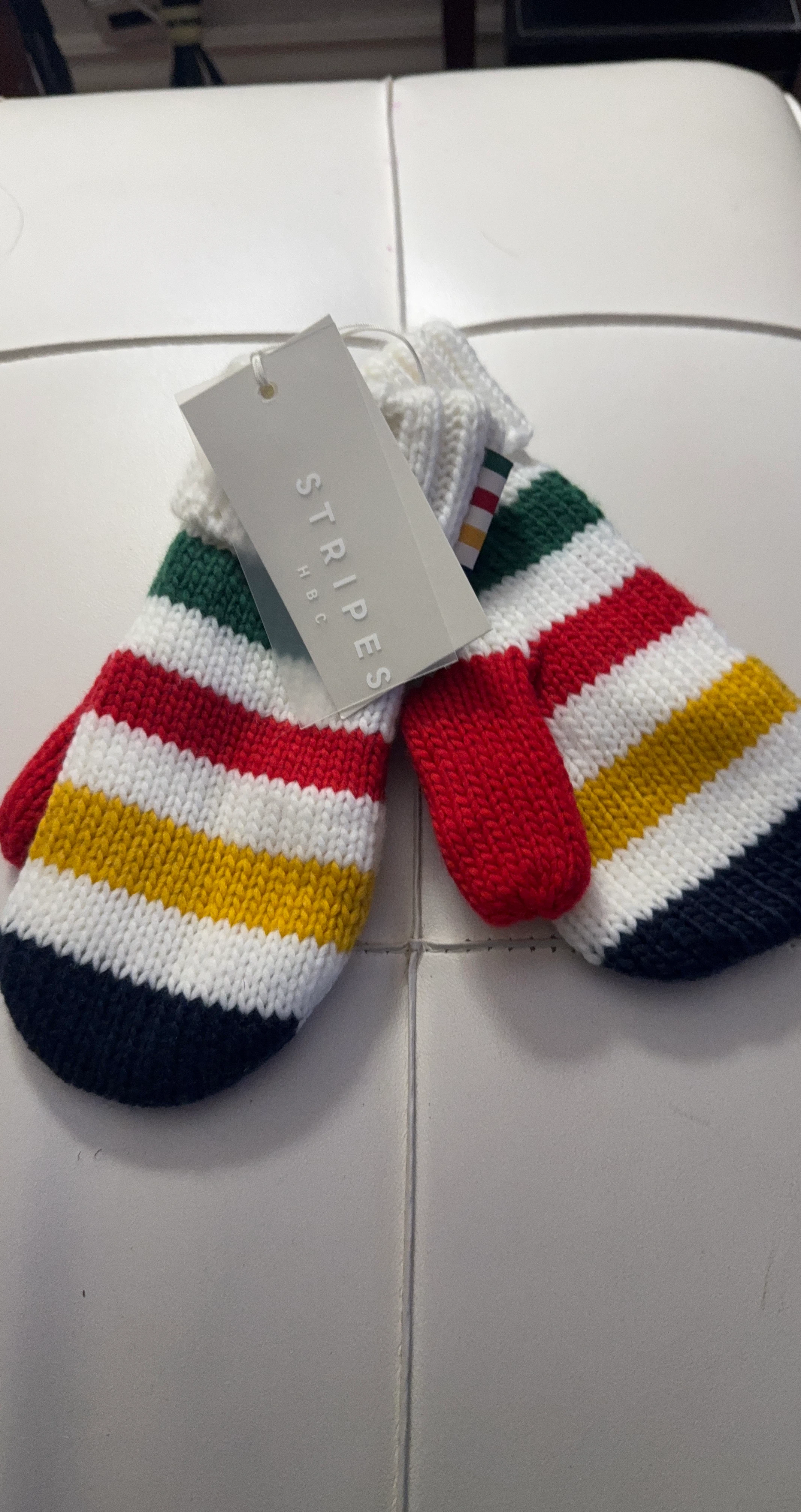 HBC "Stripes" Wool Blend Mittens