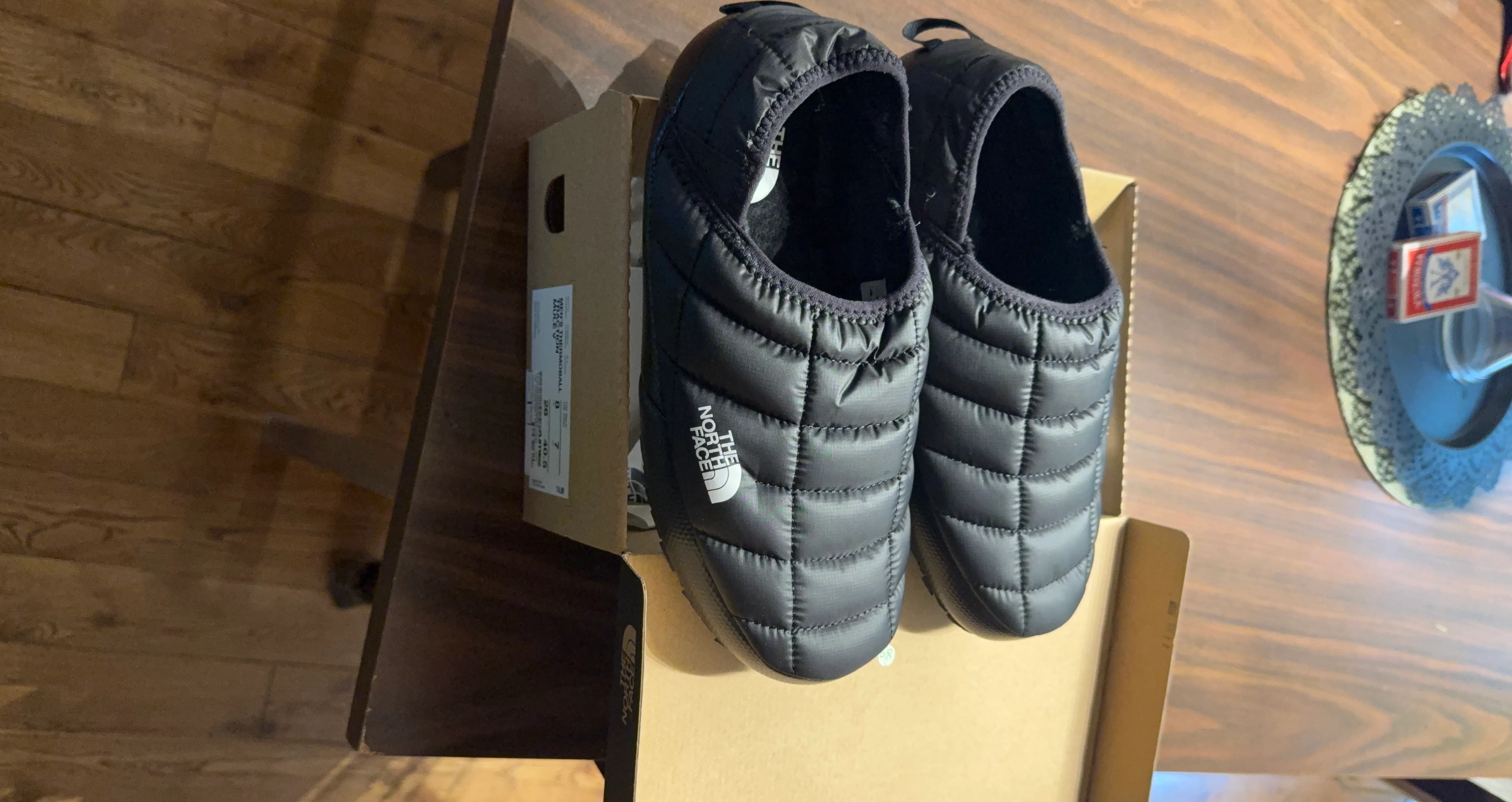 The North Face Black Quilted Slippers