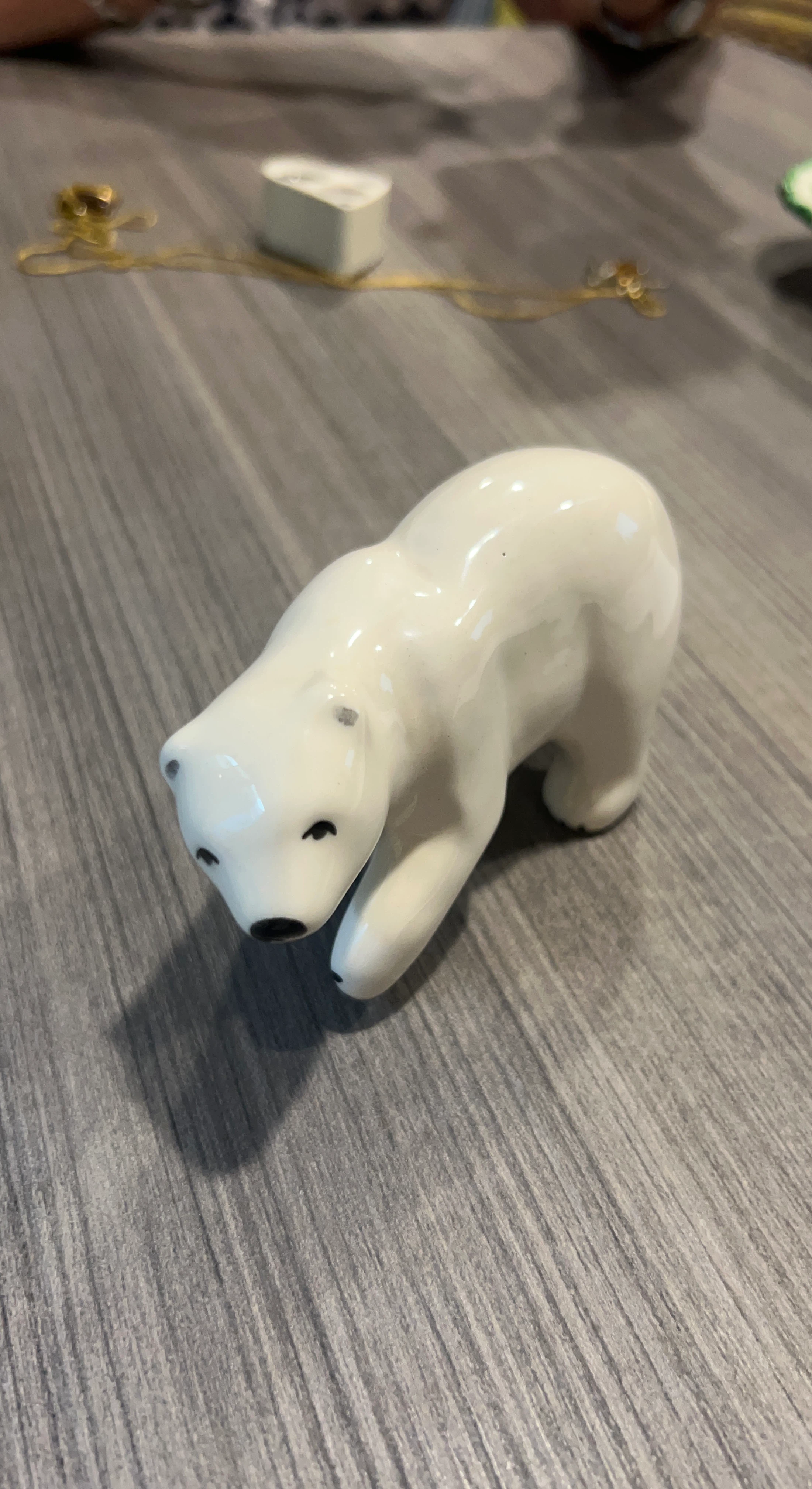 Canadian polar bear ceramic figurine Vintage