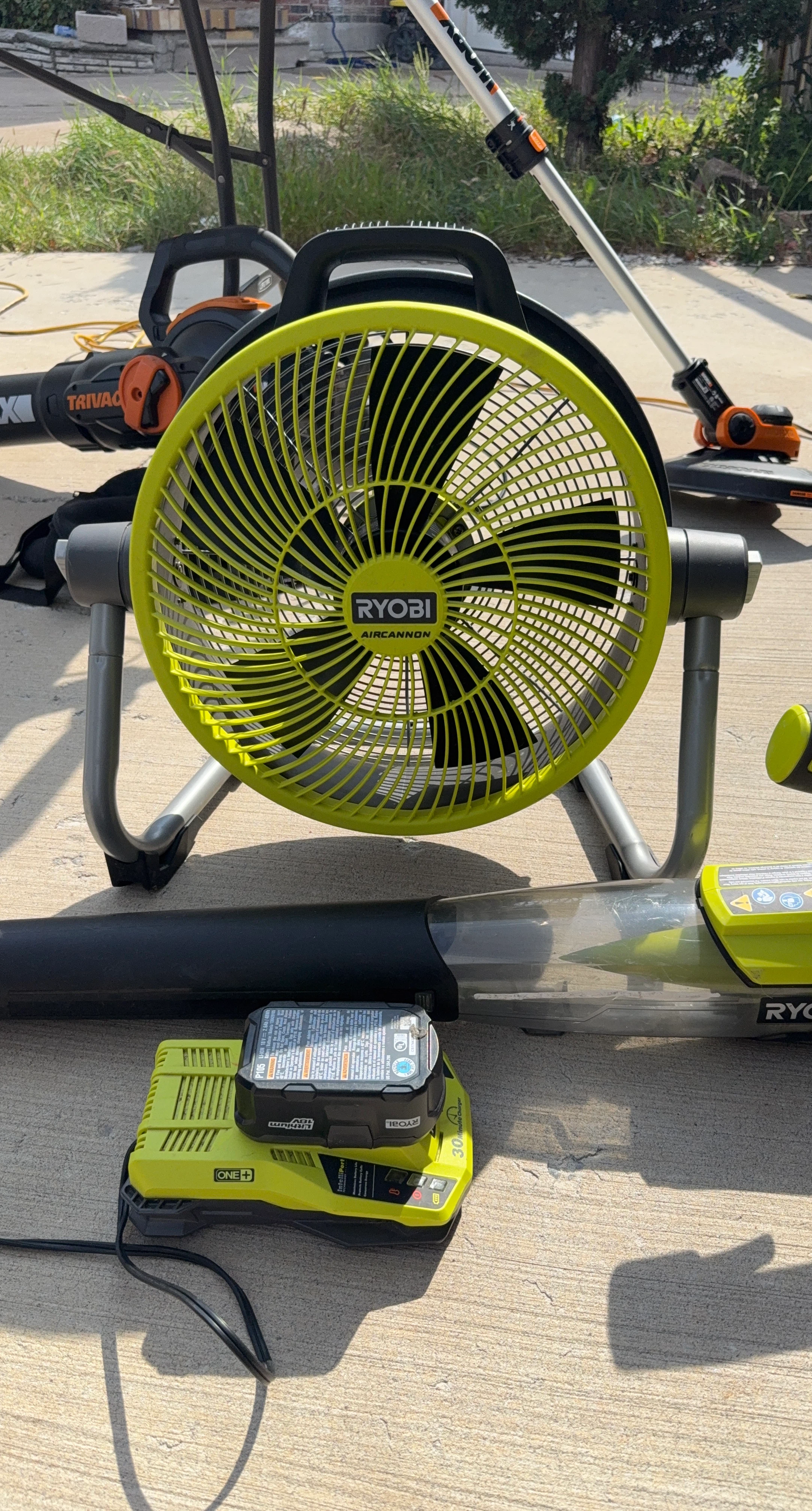 Ryobi Air Cannon Fan with 18V Battery and Charger