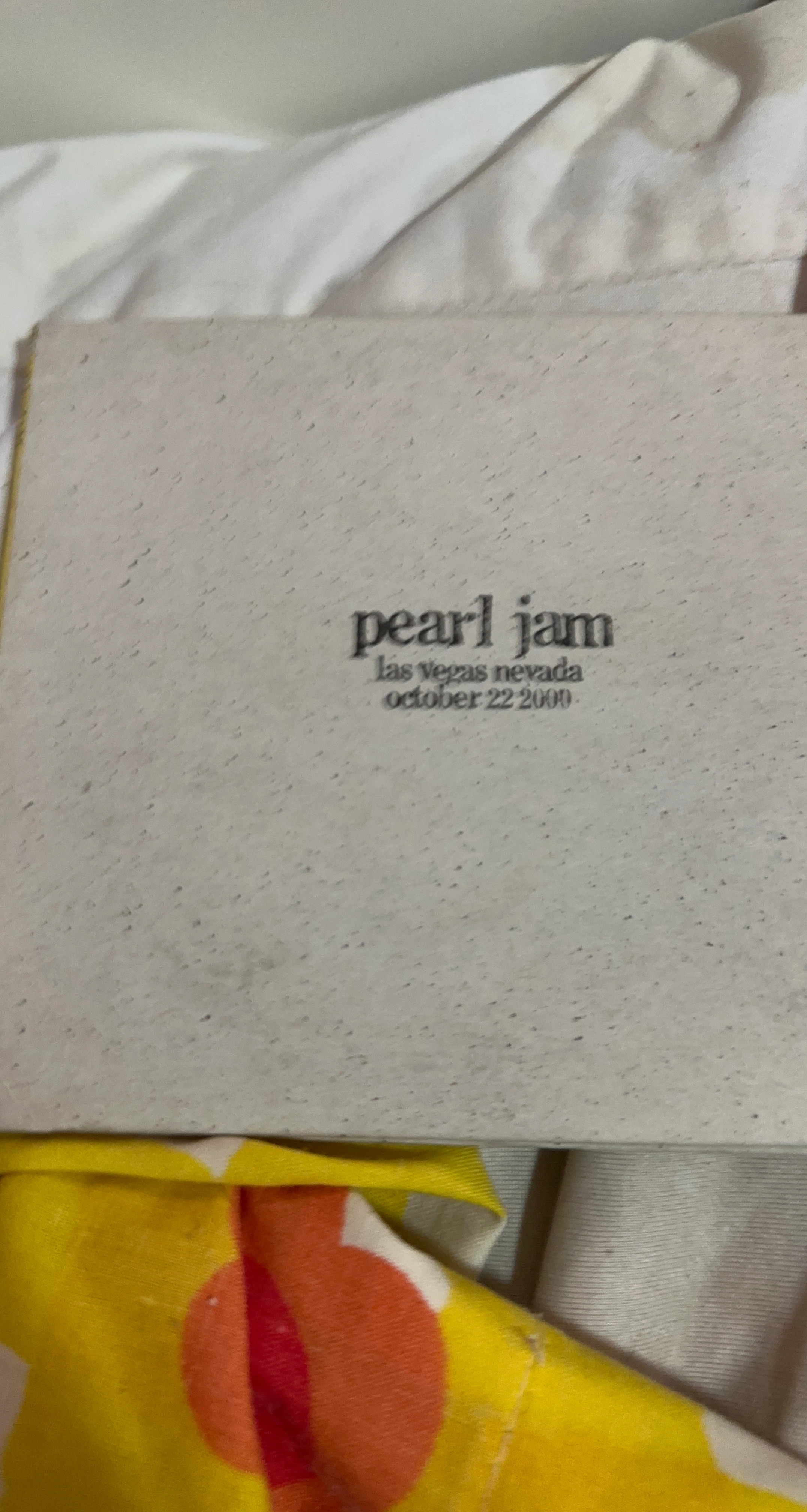 Pearl Jam Las Vegas Nevada October 22 2000