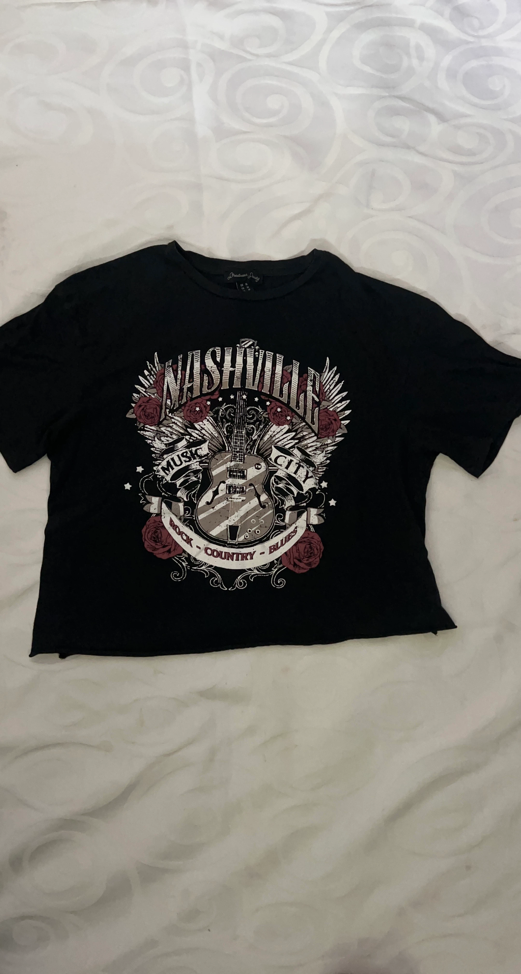 Black Nashville Music City Graphic T-Shirt