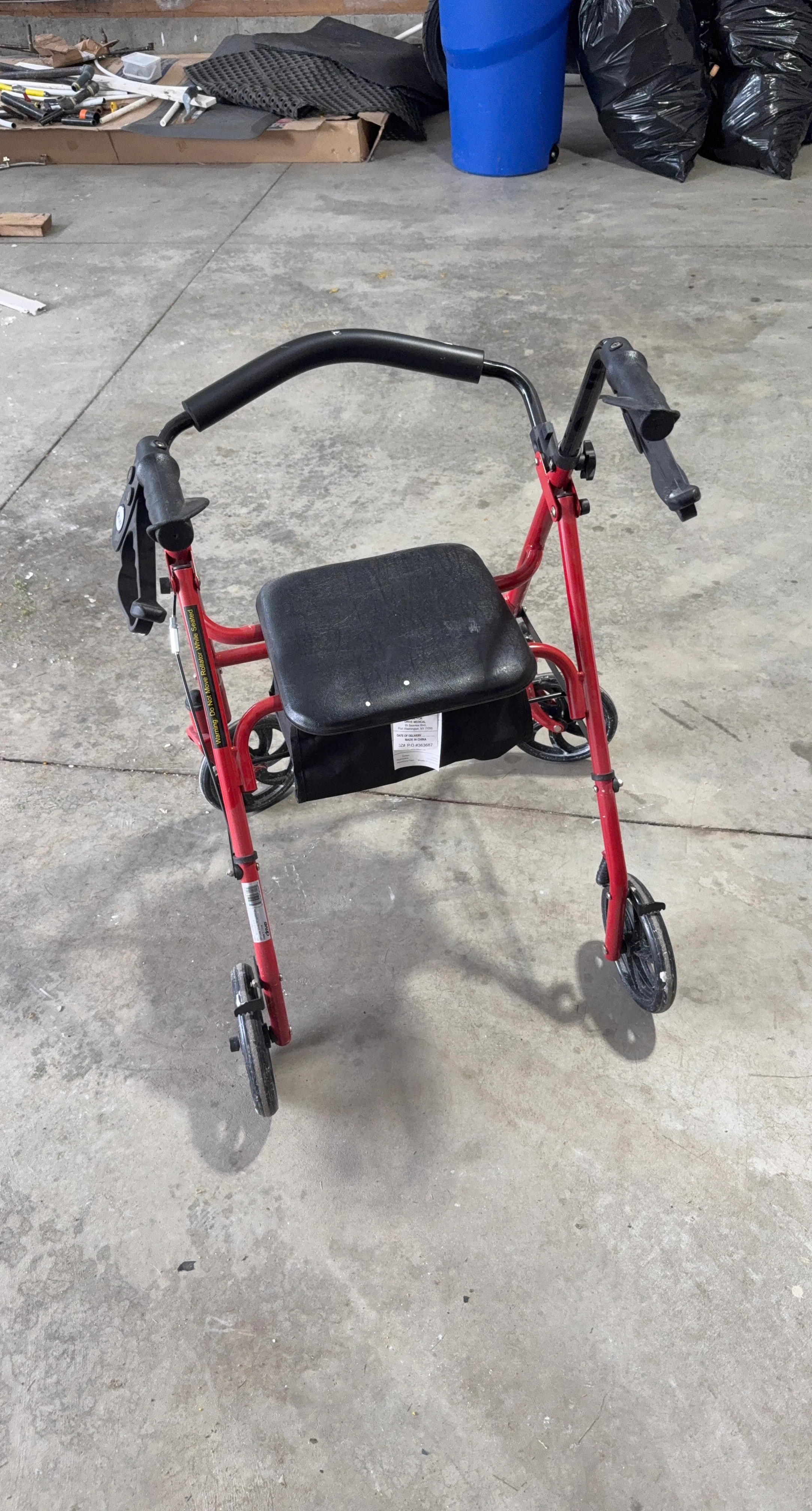 Medical walker with seat
