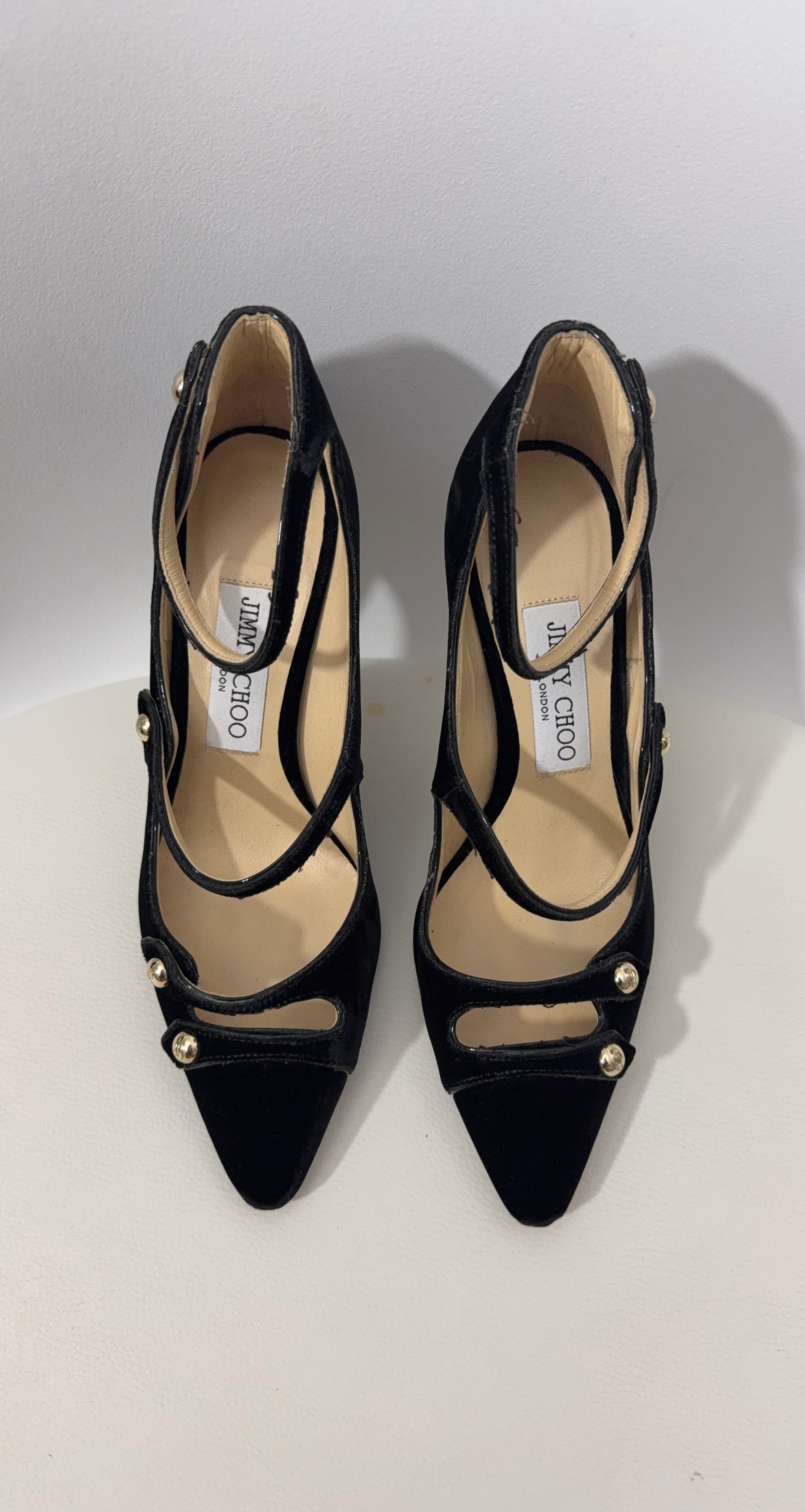 Jimmy Choo Black Velvet Heels