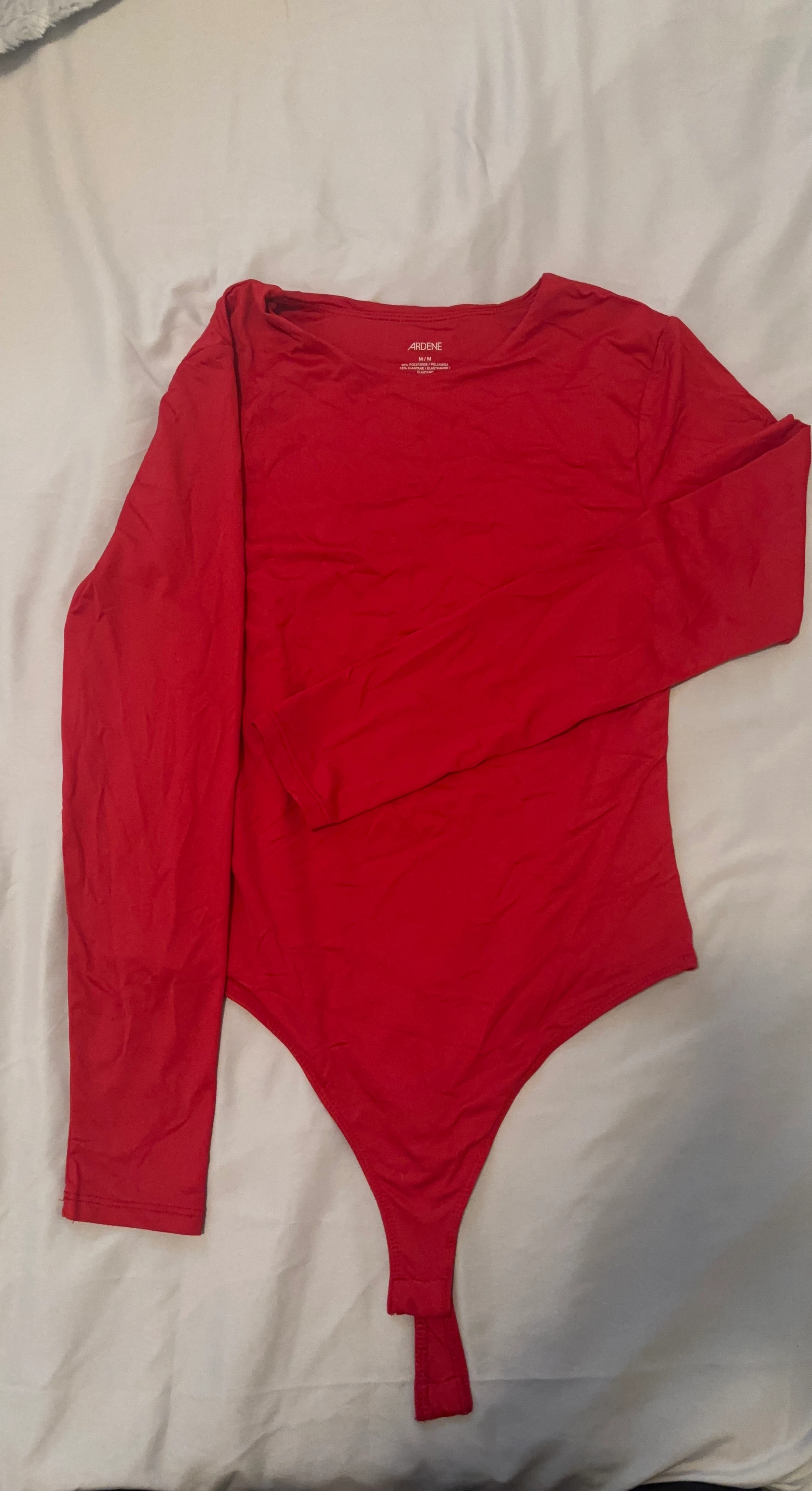 Ardene Red Long Sleeve Bodysuit M/M