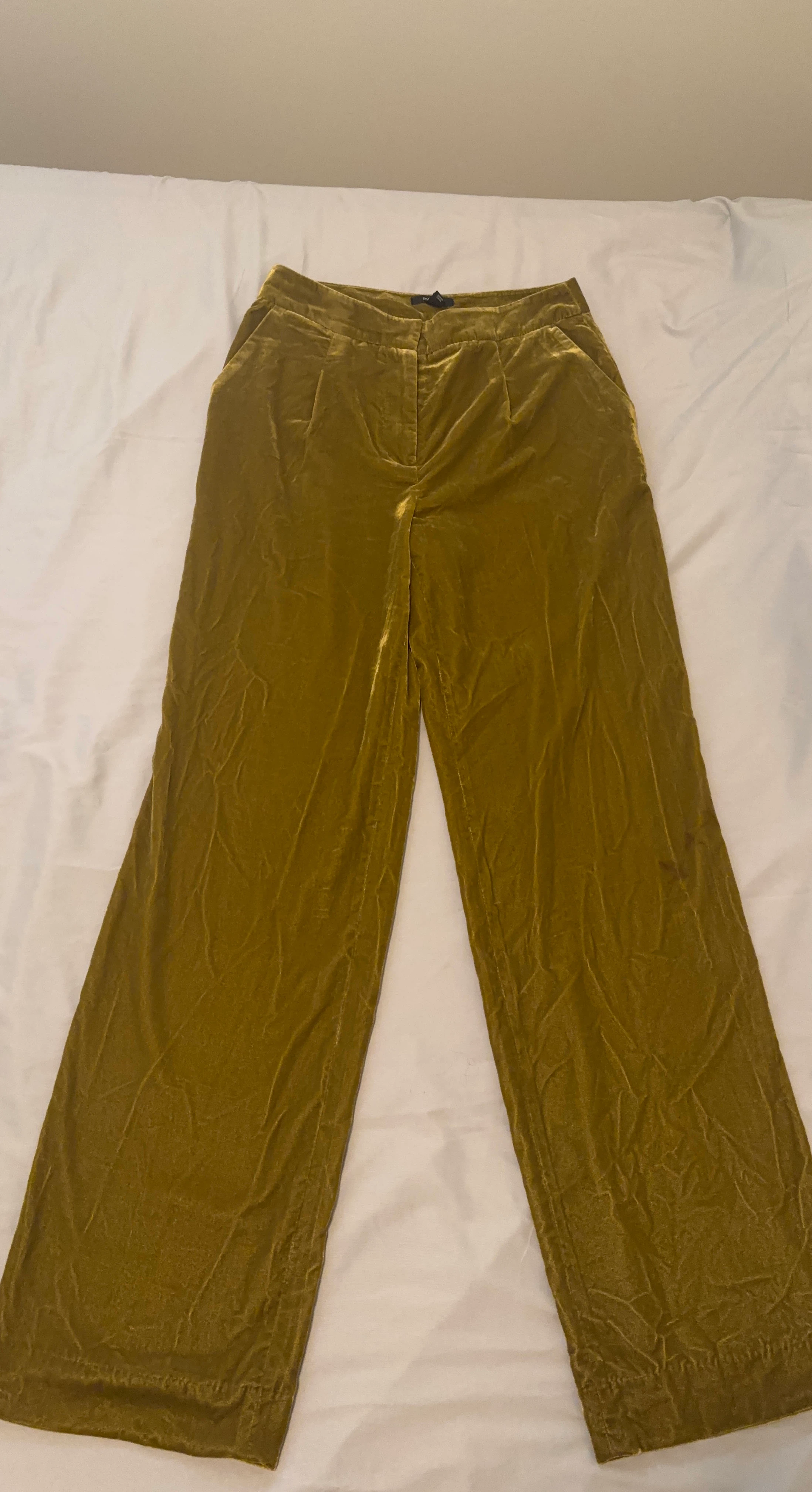 Women's Velvet Wide-Leg Pants