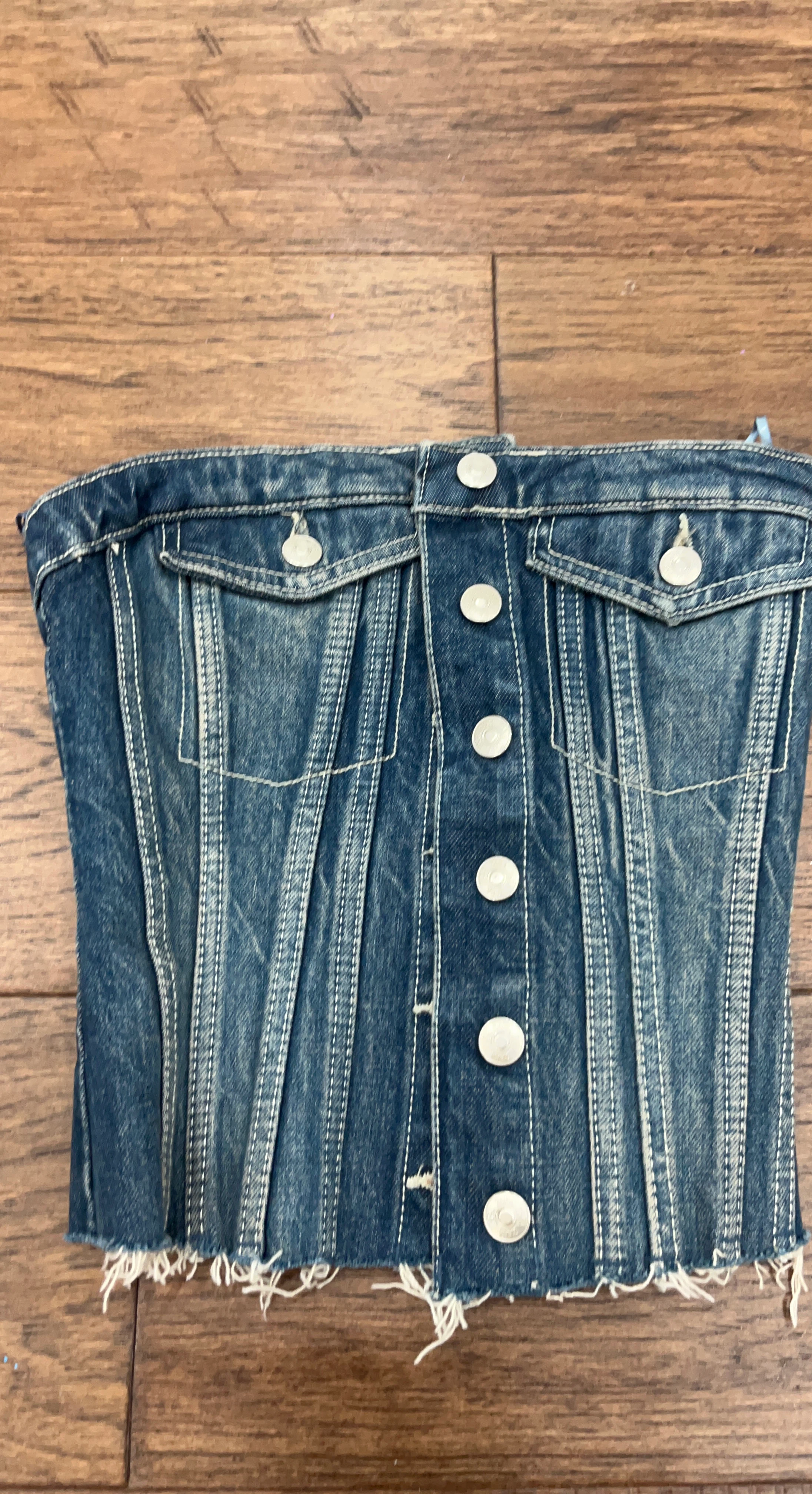 ZARA Denim Corset Top