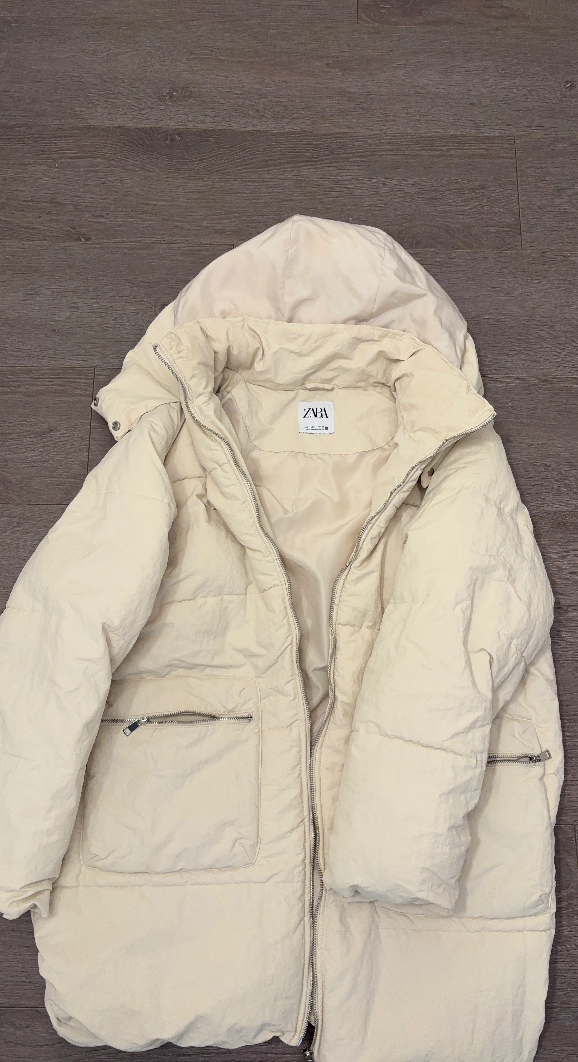 ZARA Puffer Jacket Cream
