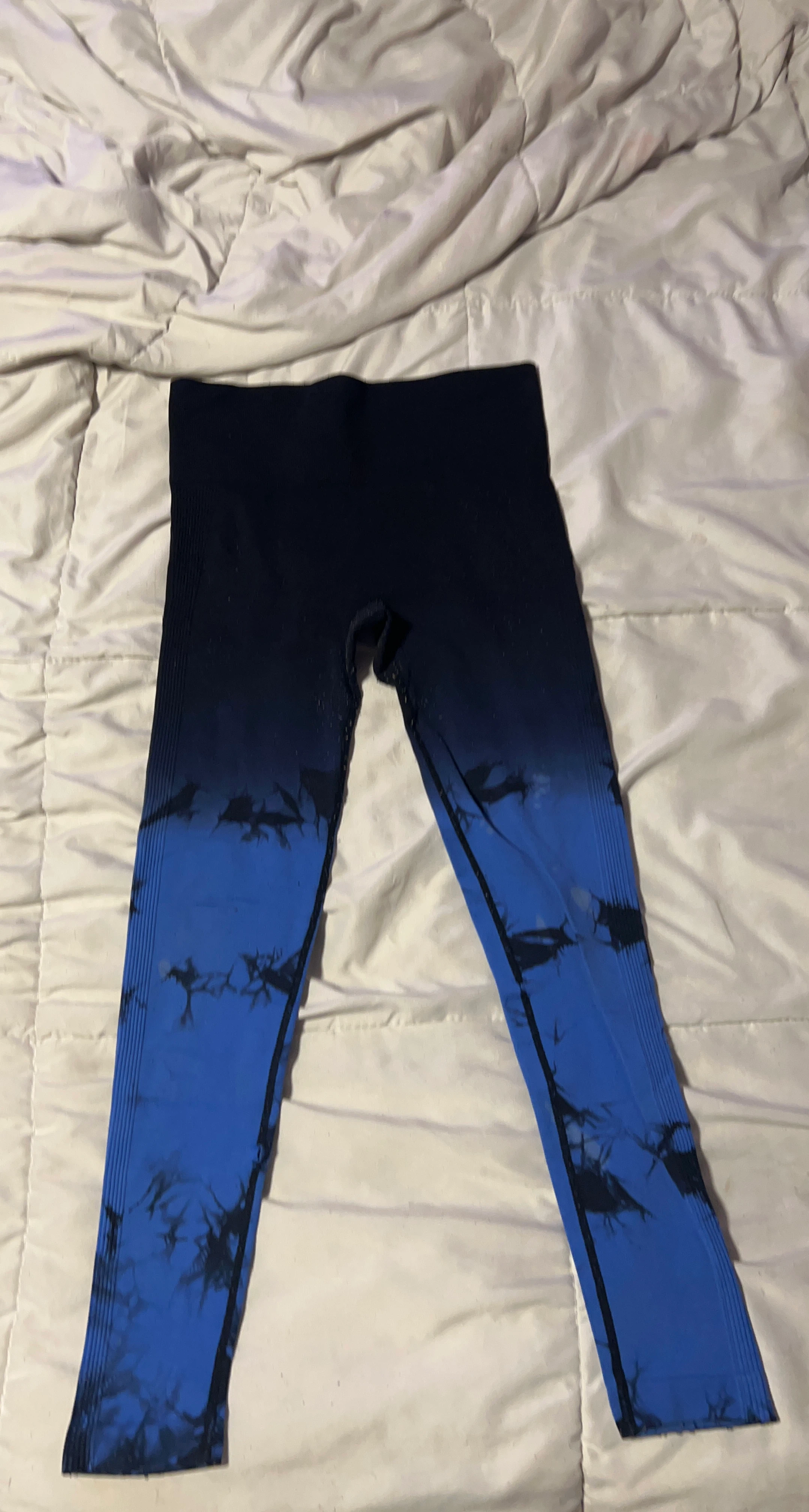 Blue Tie-Dye Leggings