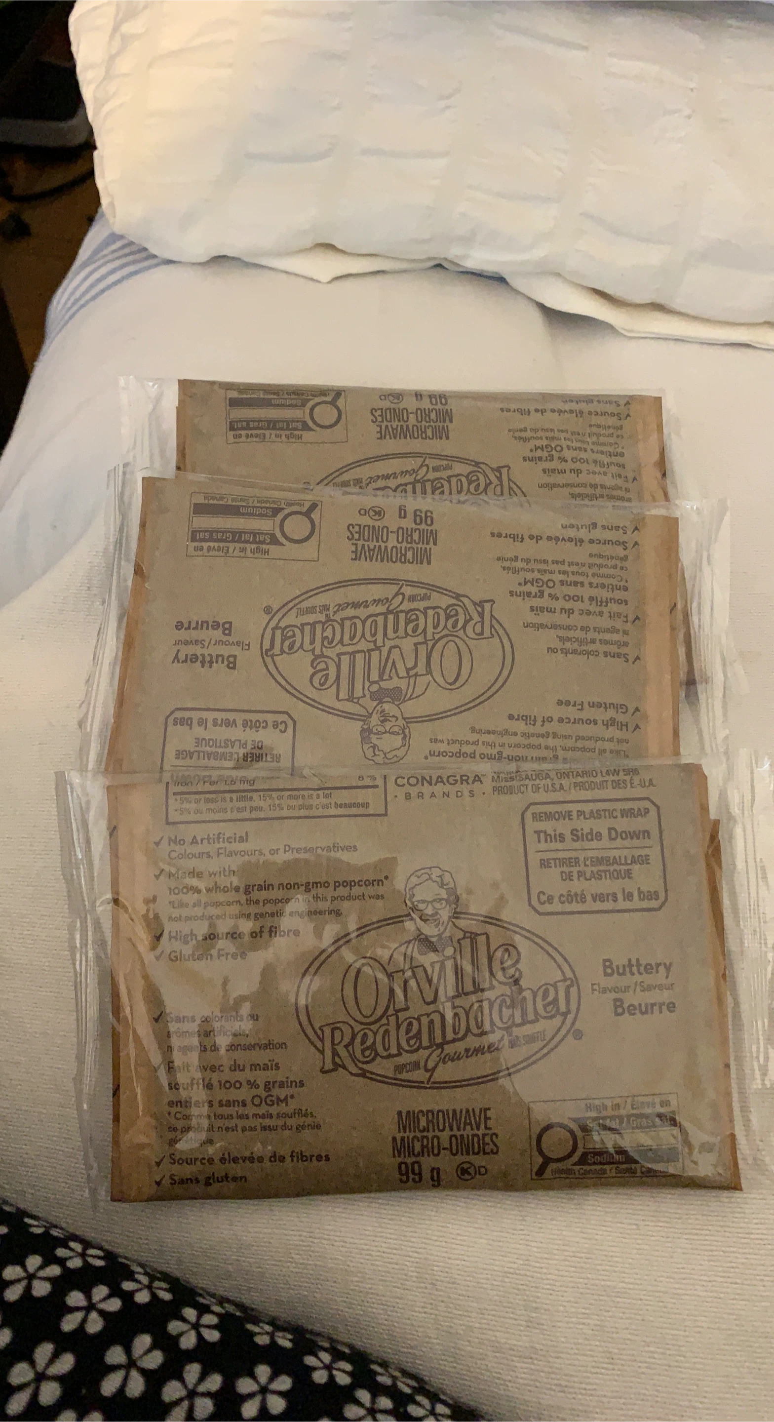 Orville Redenbacher Buttery Microwave Popcorn (3x 99g bags)