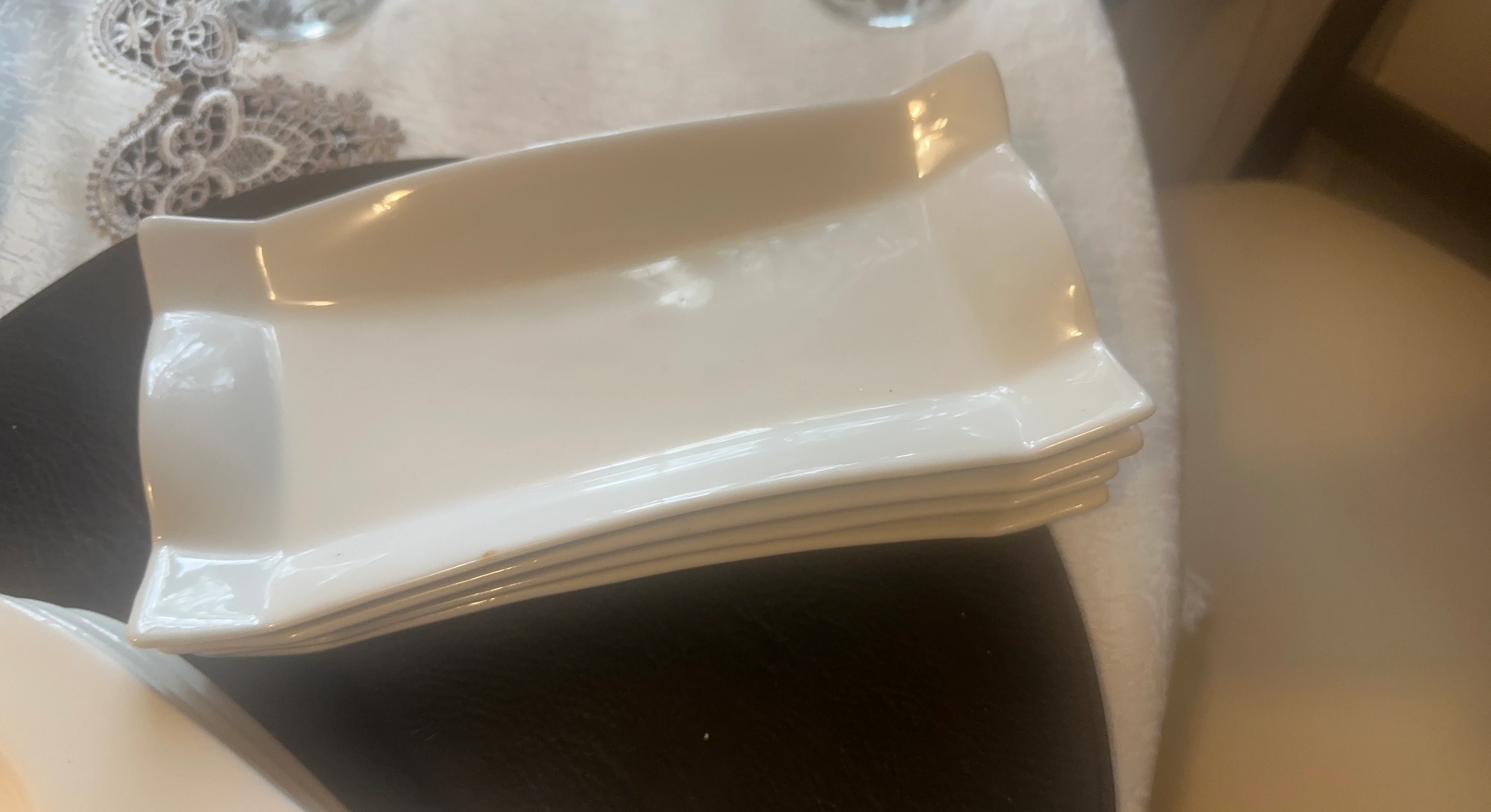 White Rectangular Serving Platters