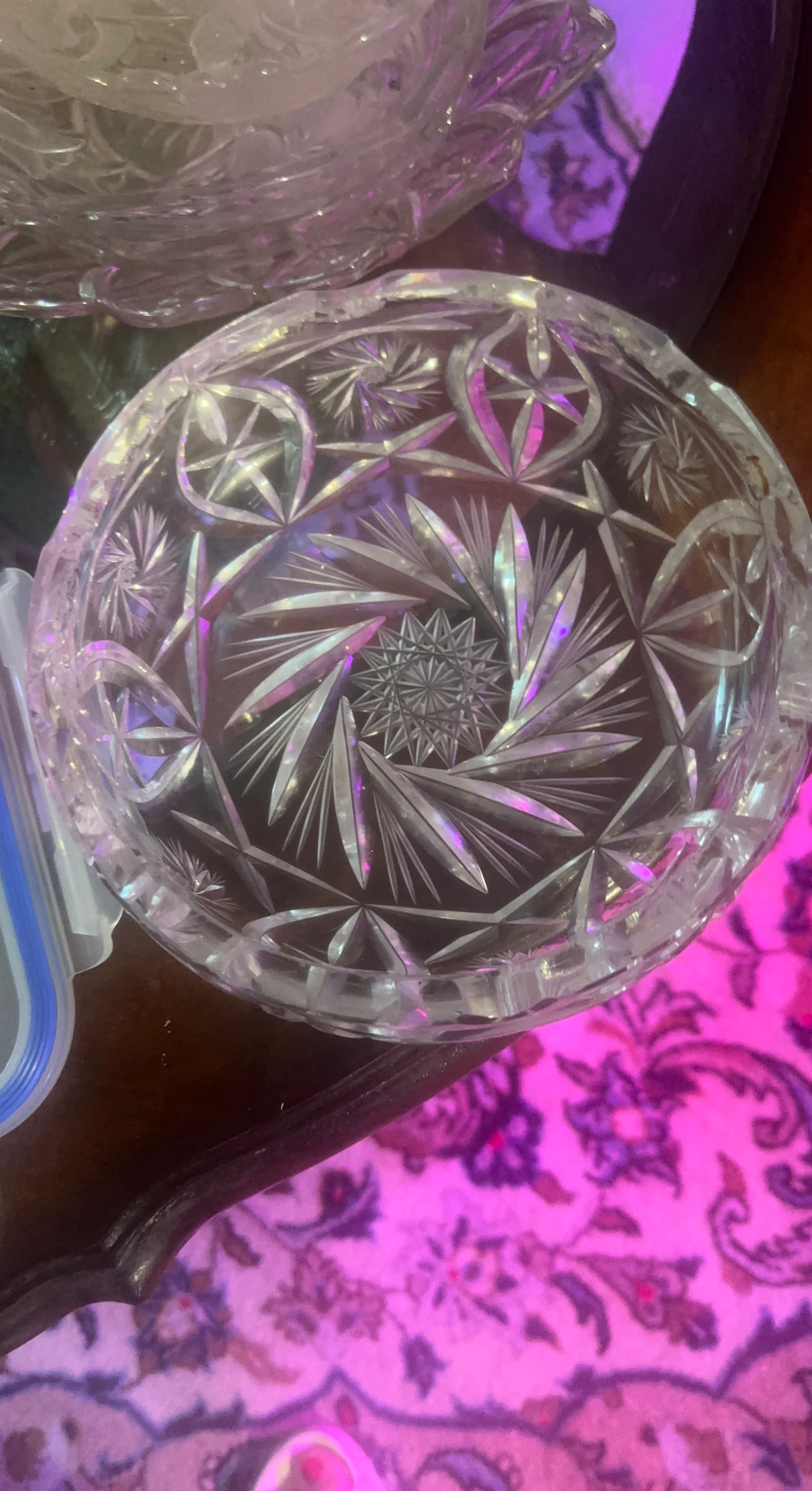 Cut Crystal Fruit Bowl