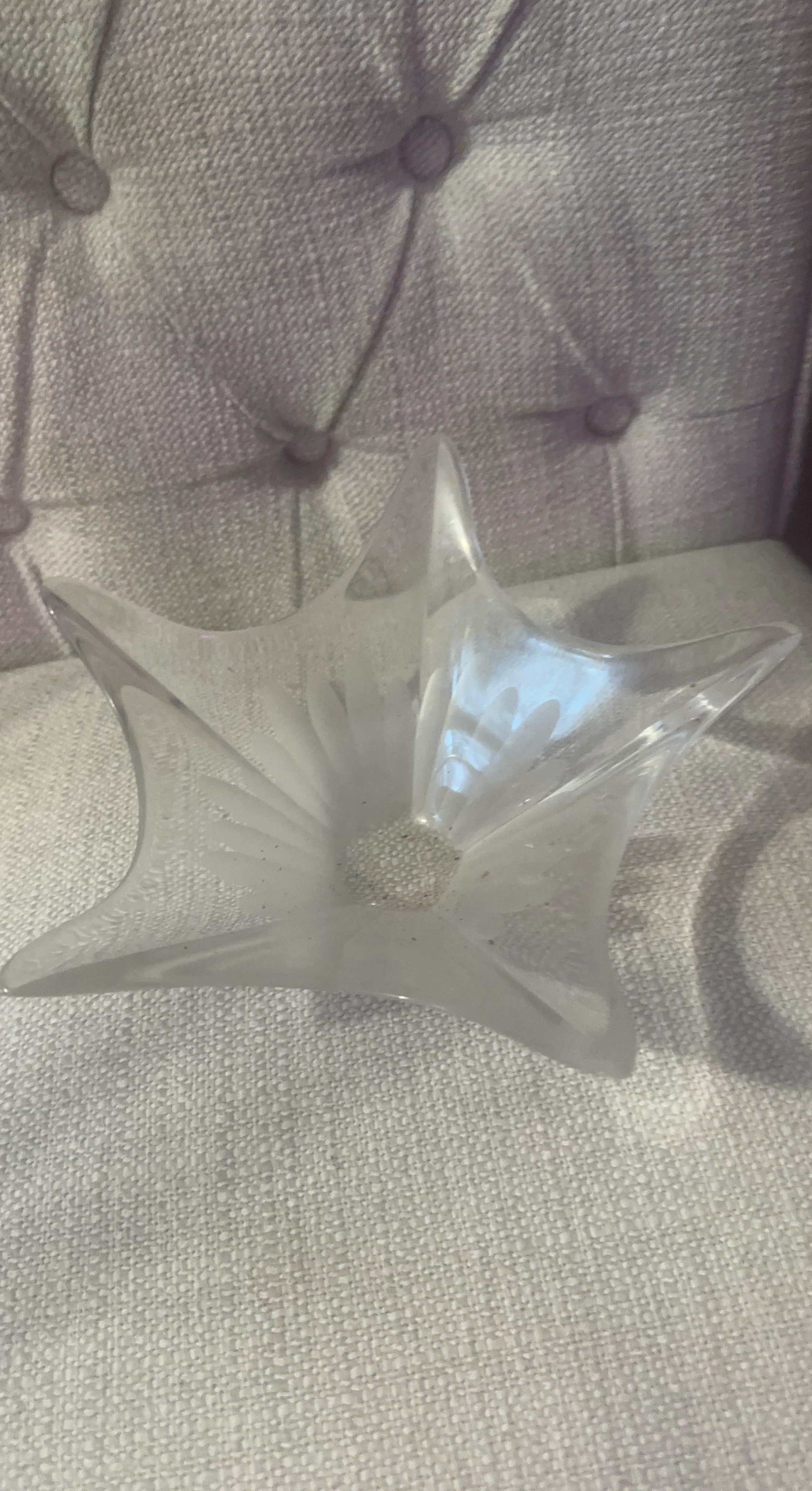 Frosted Star Shaped Glass Bowl