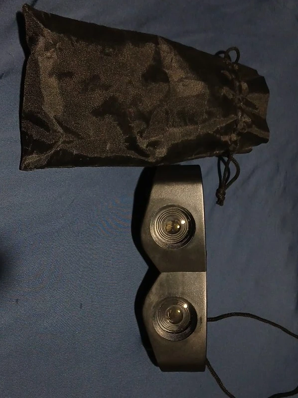 Black magnifying goggles