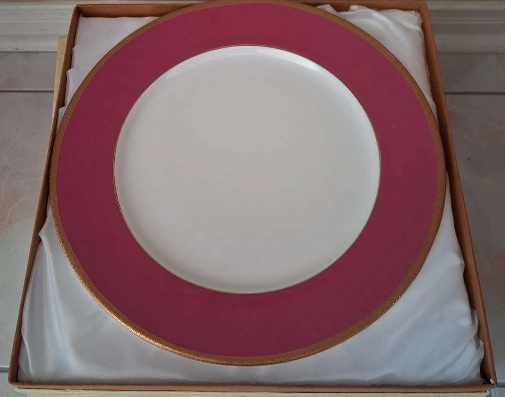 Pink and Gold Charger Plate