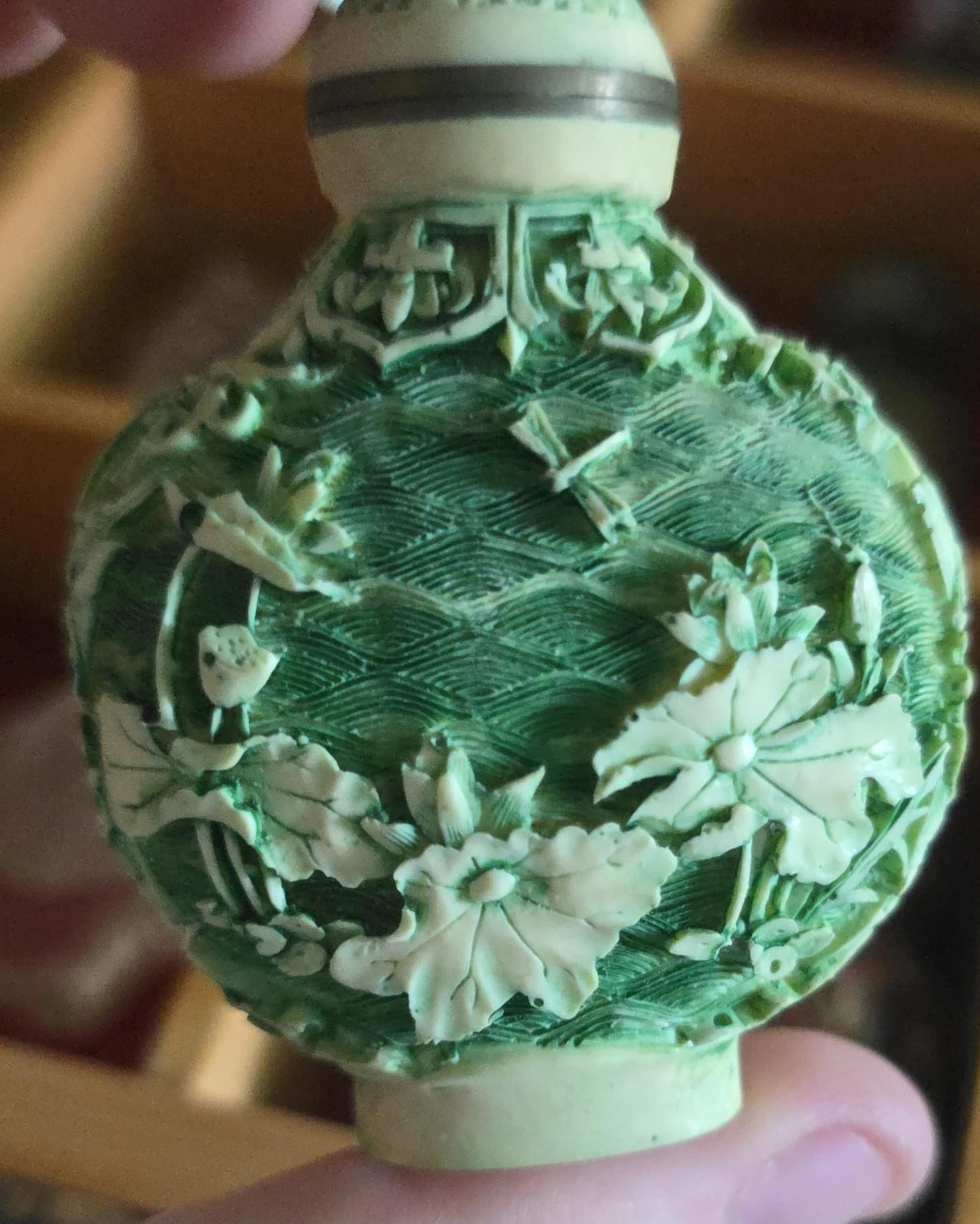 Vintage Carved Perfume Bottle