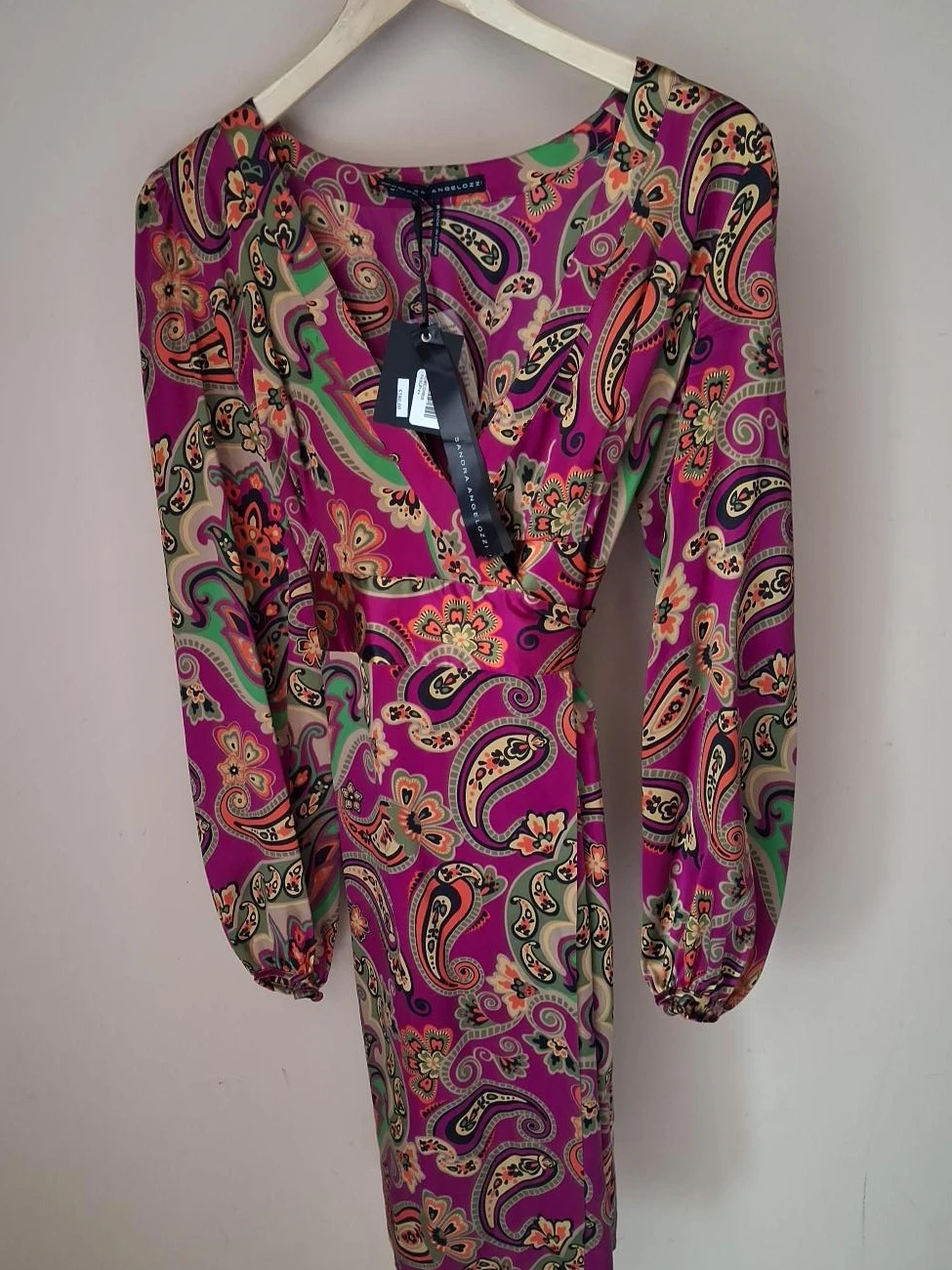 Sandra Angelozzi Paisley Wrap Dress
