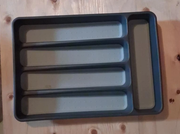 Dark Grey Cutlery Organizer Tray