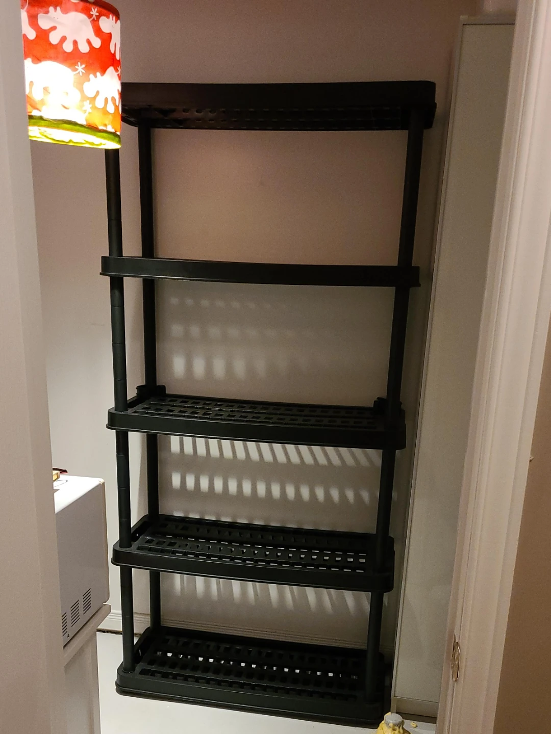 Black 5-Tier Plastic Shelving Unit - photo 2