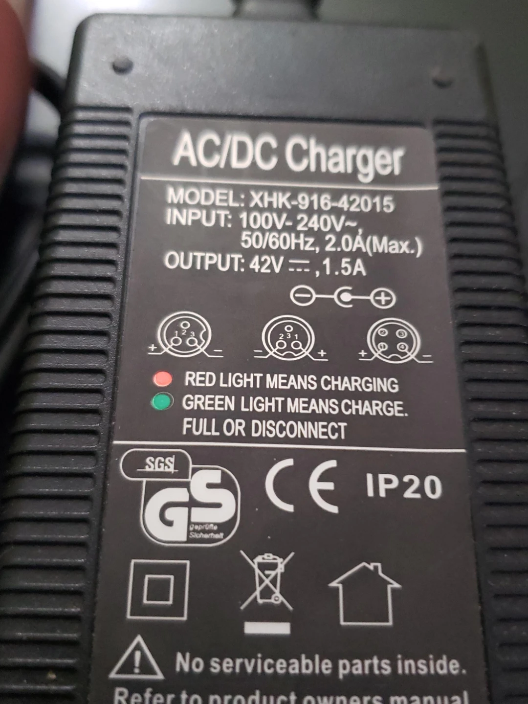 XHK AC/DC Charger Model XHK-916-42015