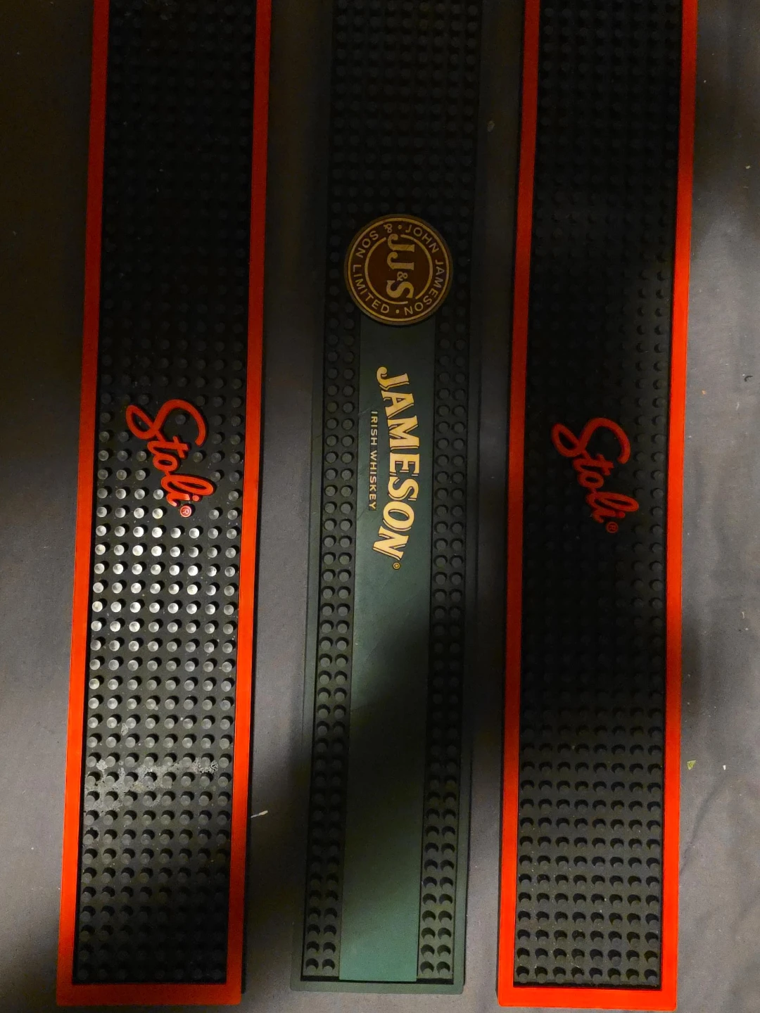 3 Bar Mats - Jameson, Stolichnaya