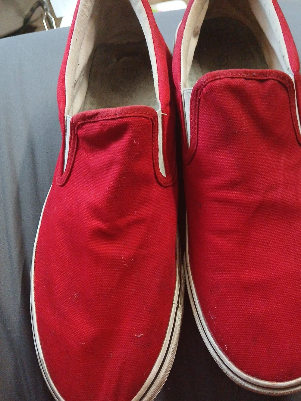 Red Vans Slip-On Shoes