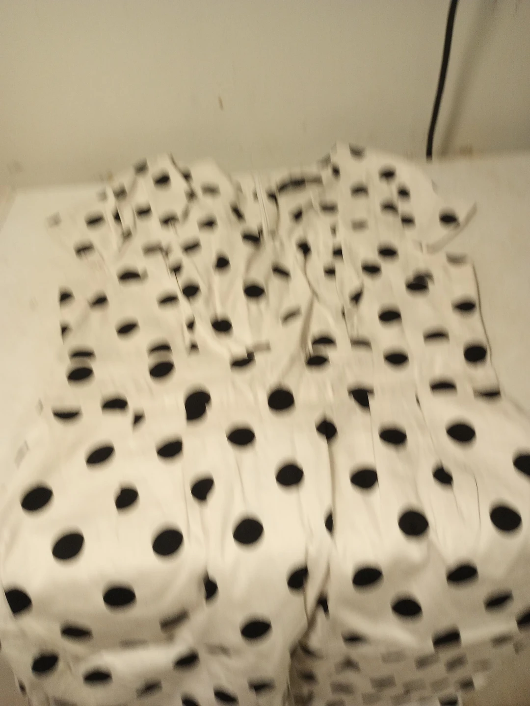 White and Black Polka Dot Dress