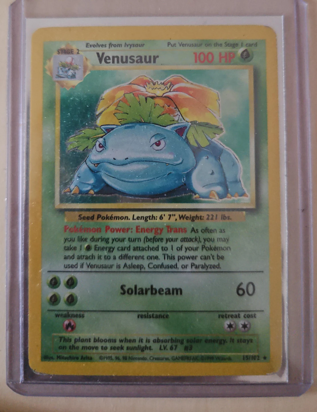 Pokemon Base Set Venusaur - Authentic Vintage Card