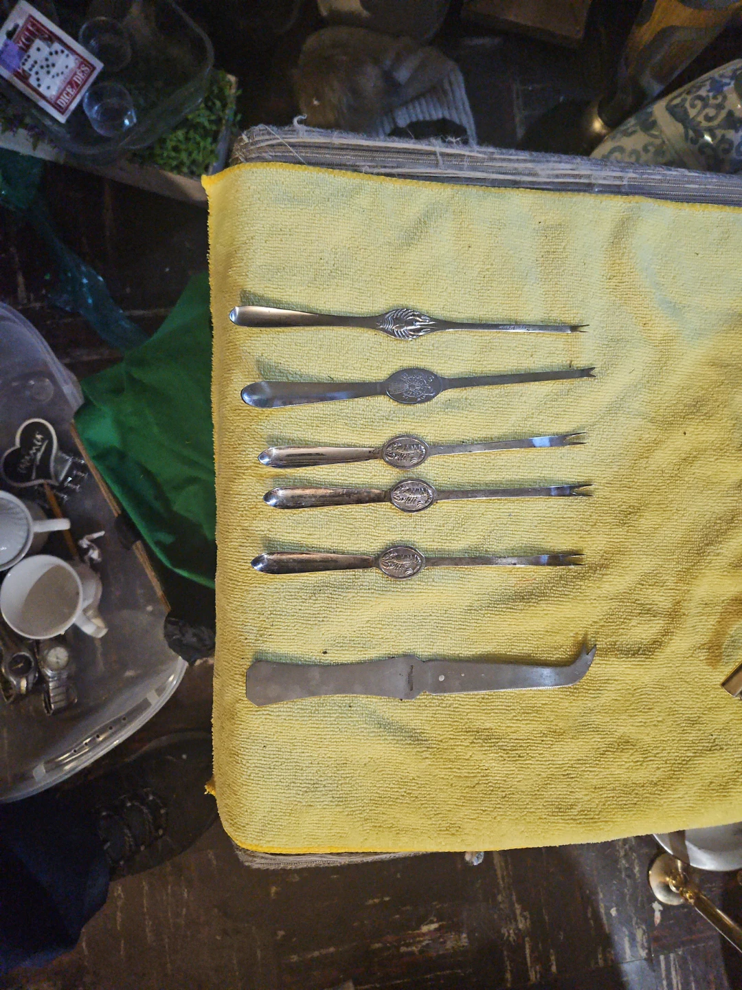 Vintage Seafood & Cheese Utensil Set