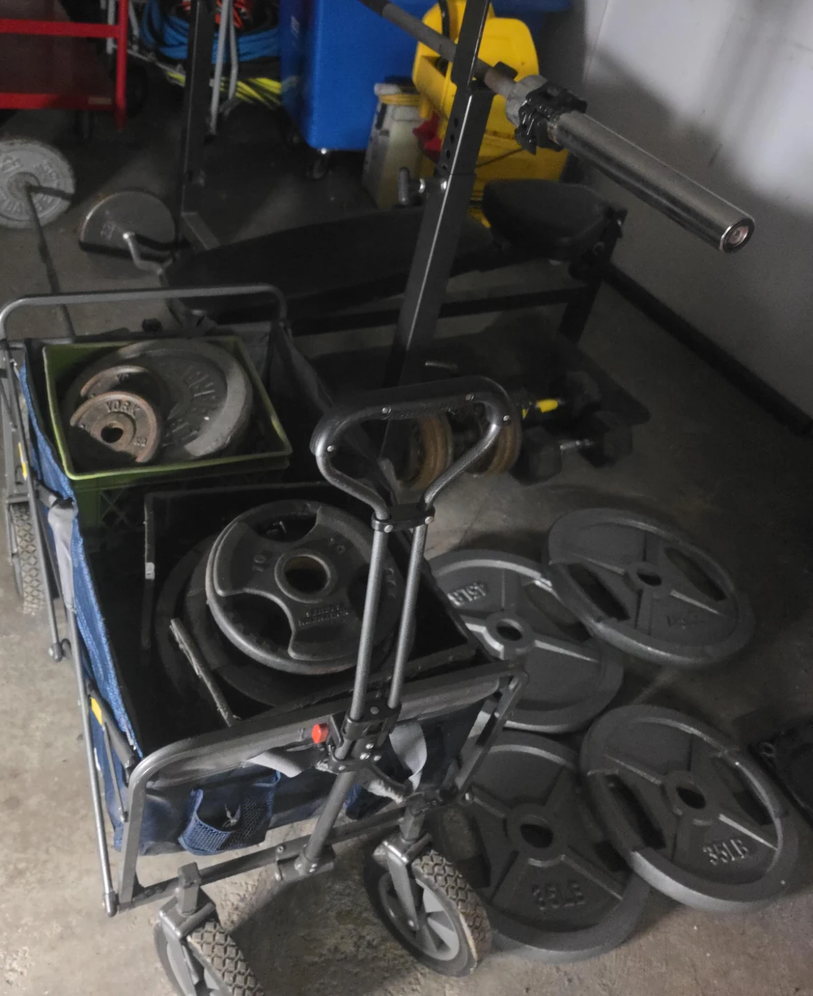 York Weight Plates and Wagon