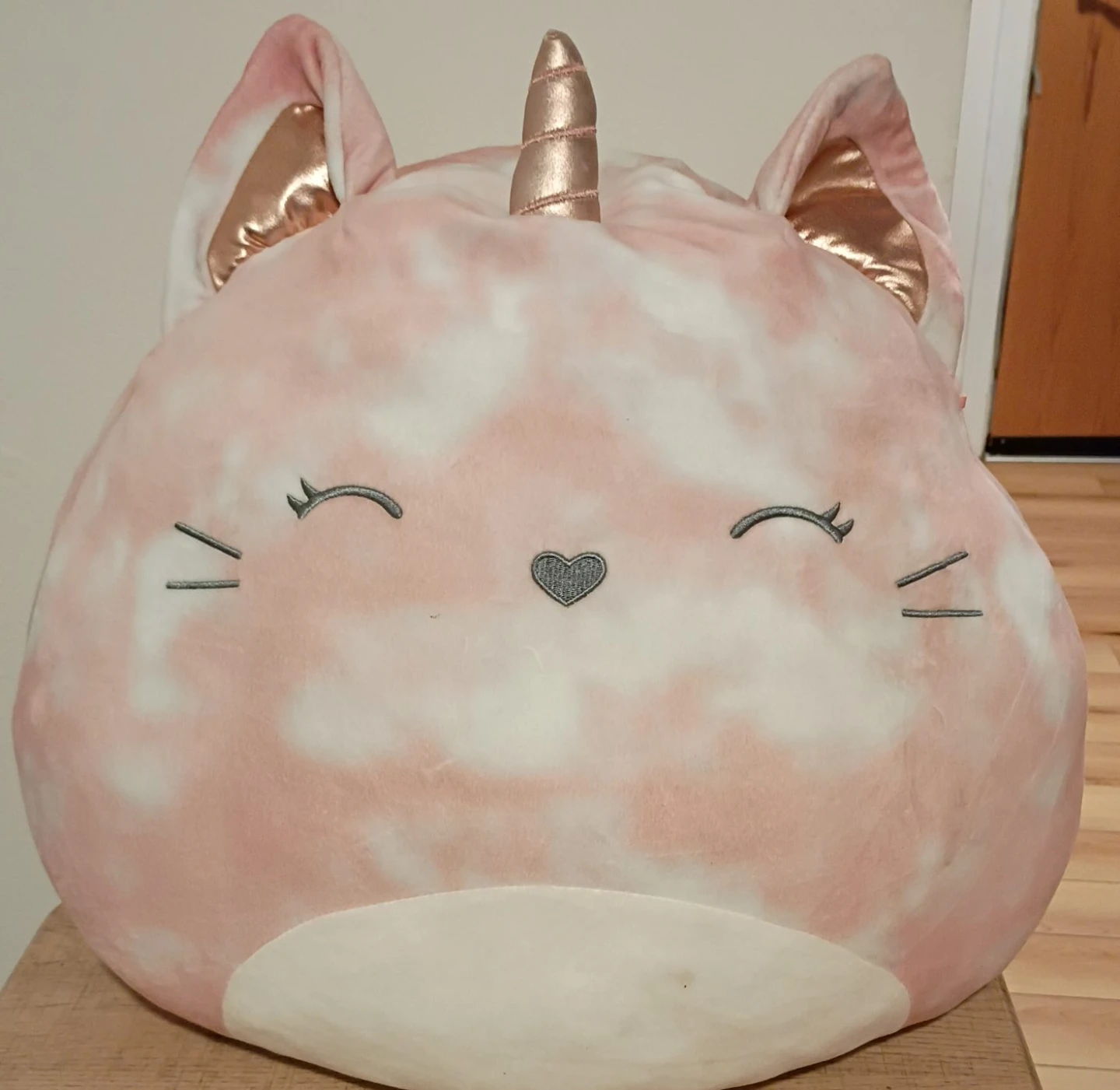 Squishmallow Cat Unicorn Plush Toy Pink White Cloud