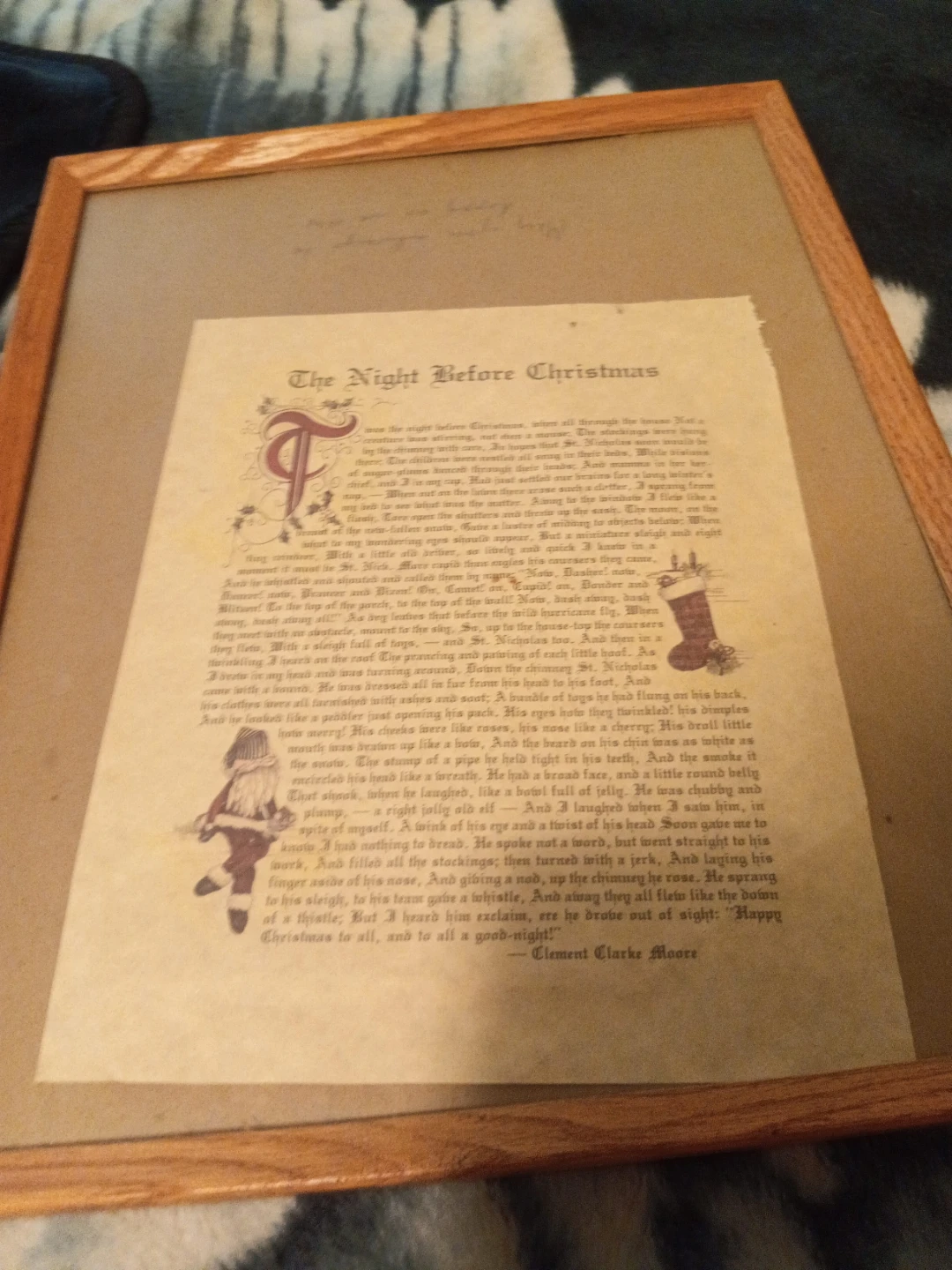The Night Before Christmas Poem Print