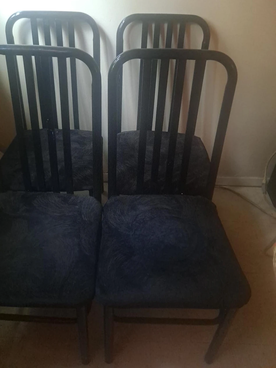 Set of 4 Black Dining Chairs