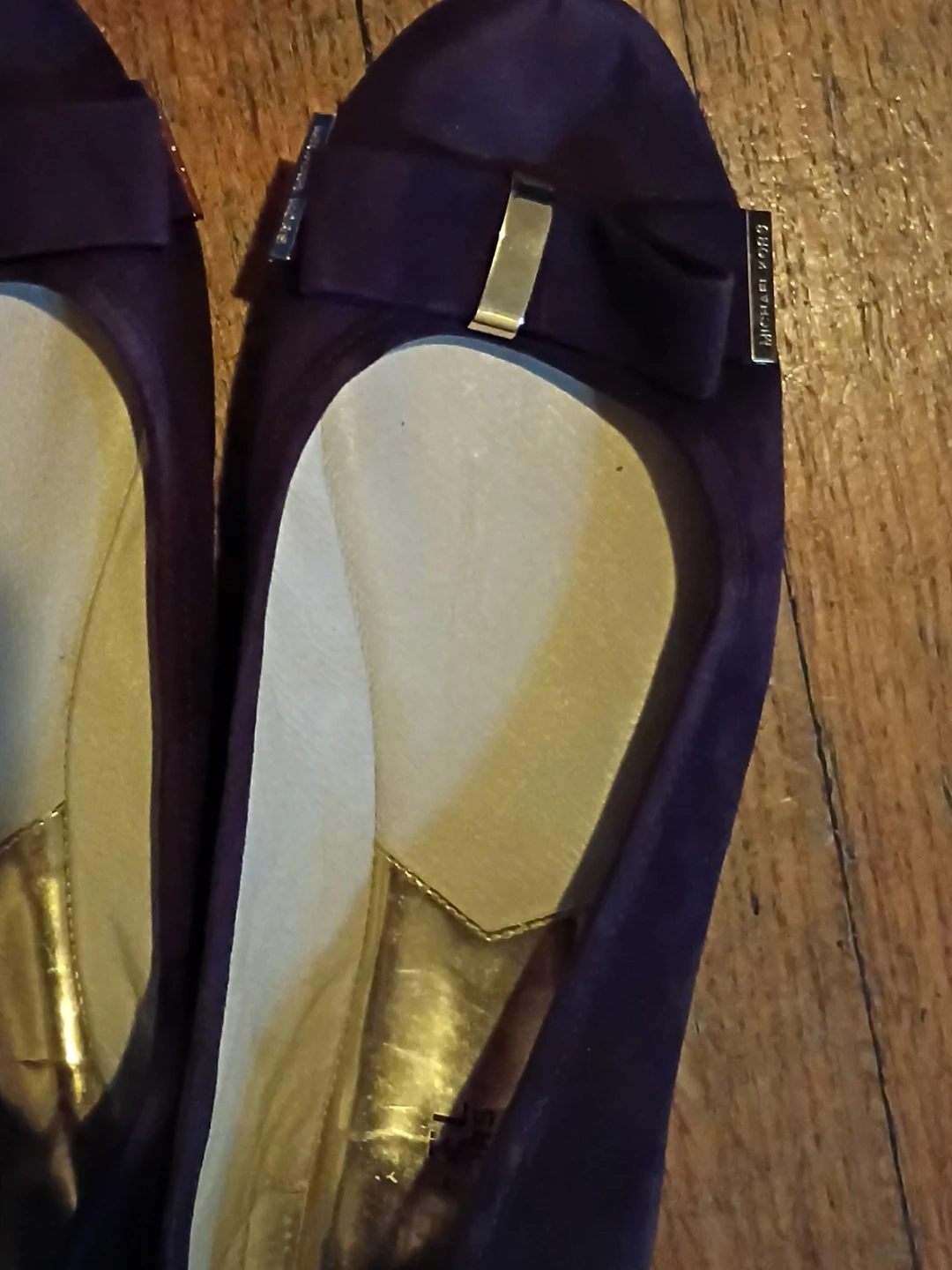 Michael Kors Purple Suede Ballet Flats