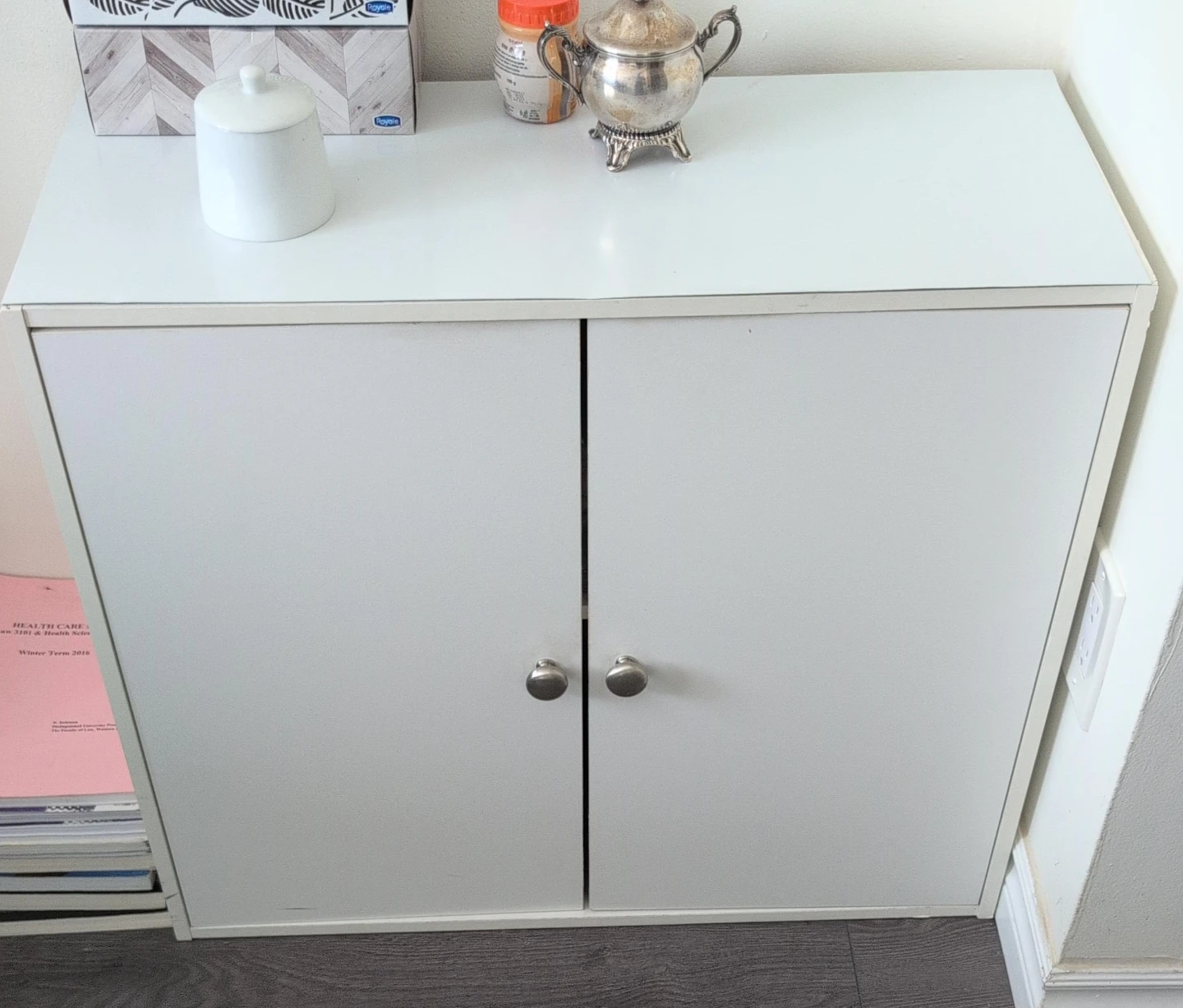 White Two-Door Cabinet