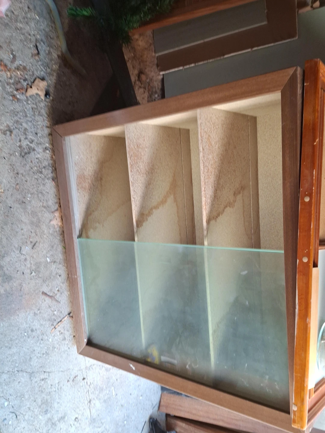 Wooden Display Cabinet with Glass Front