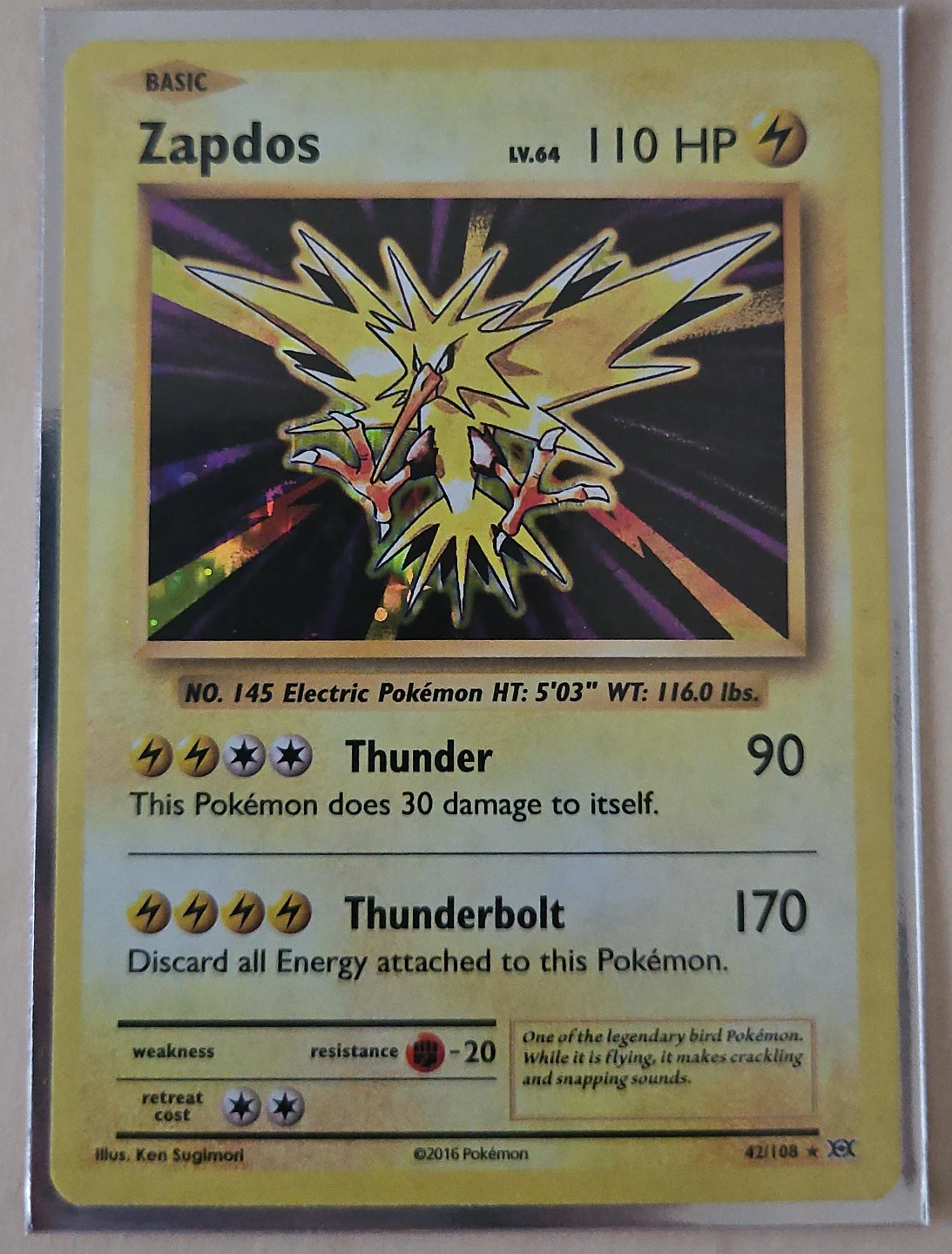 Pokémon Zapdos #42/108 – XY Evolutions – Holo Rare