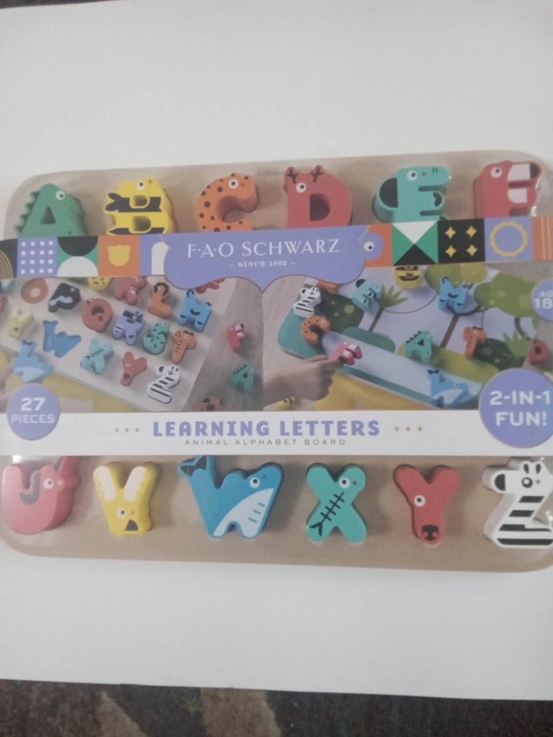 FAO Schwarz Learning Letters Animal Alphabet Board - 27 Pieces