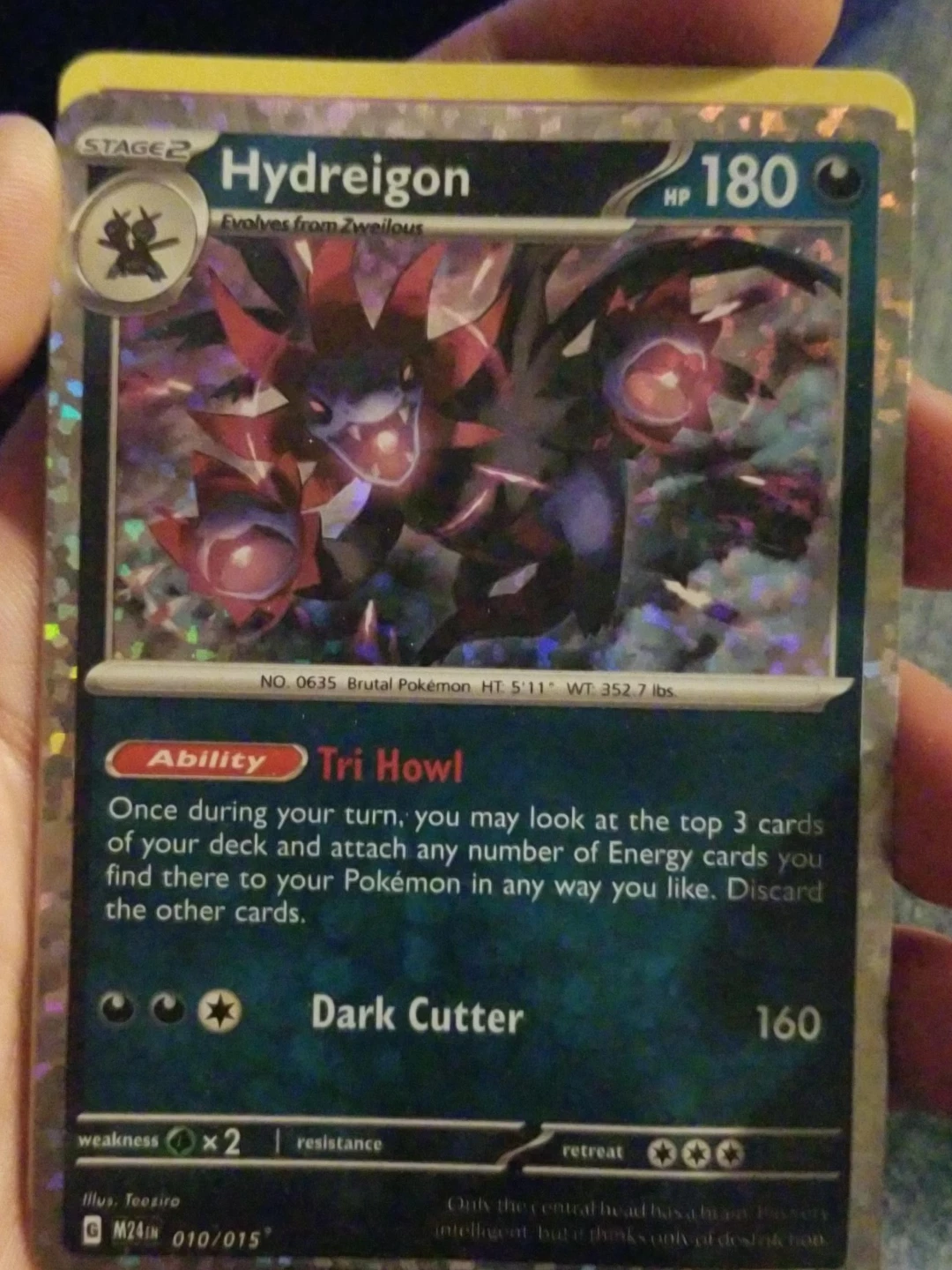 Pokemon Hydreigon Trading Card