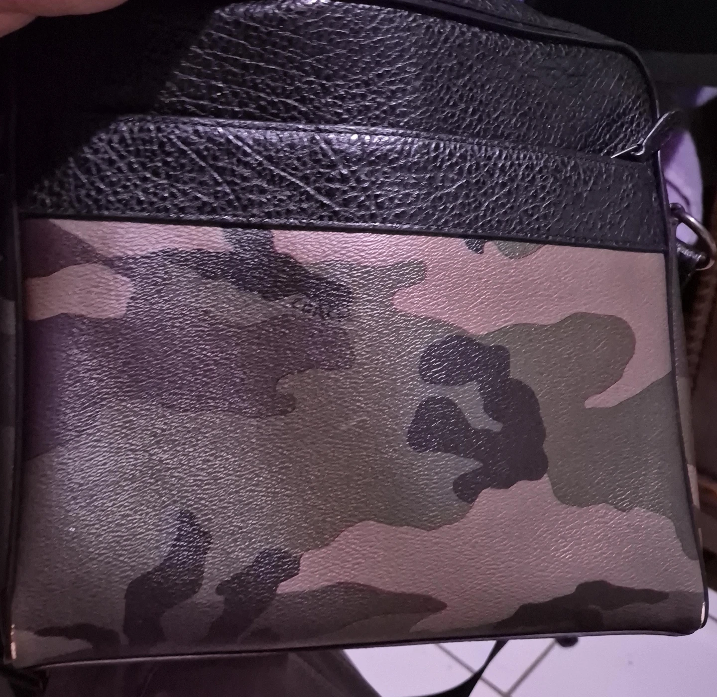 Coach Camo Print Messenger Bag
