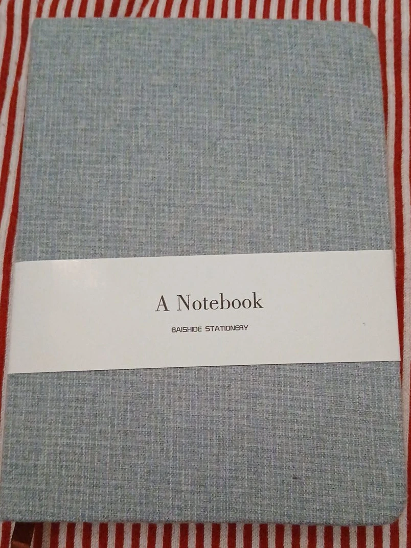 Baishide Stationery light blue linen notebook