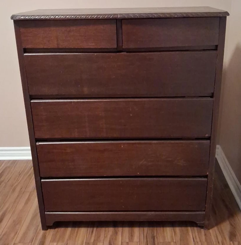 Dark Wood 6-Drawer Dresser